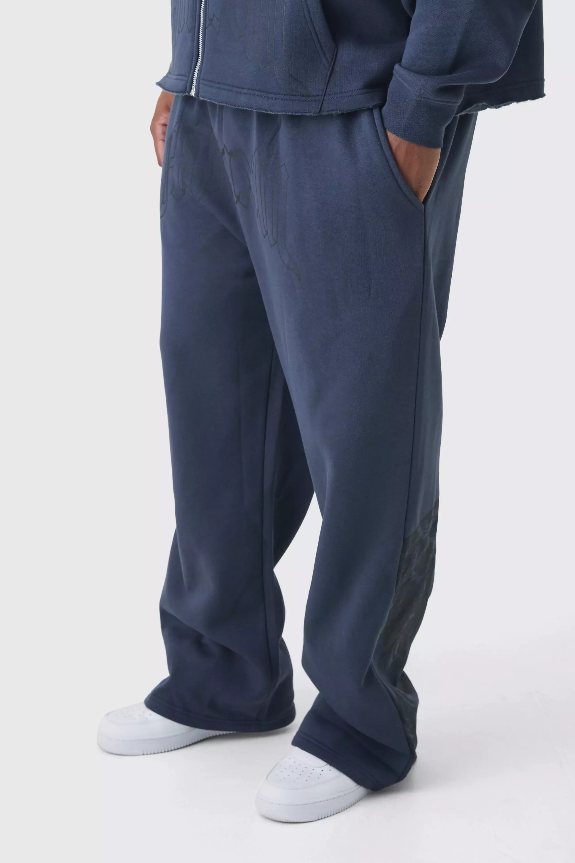 Blue Plus Relaxed Cherub Print Joggers alternative image