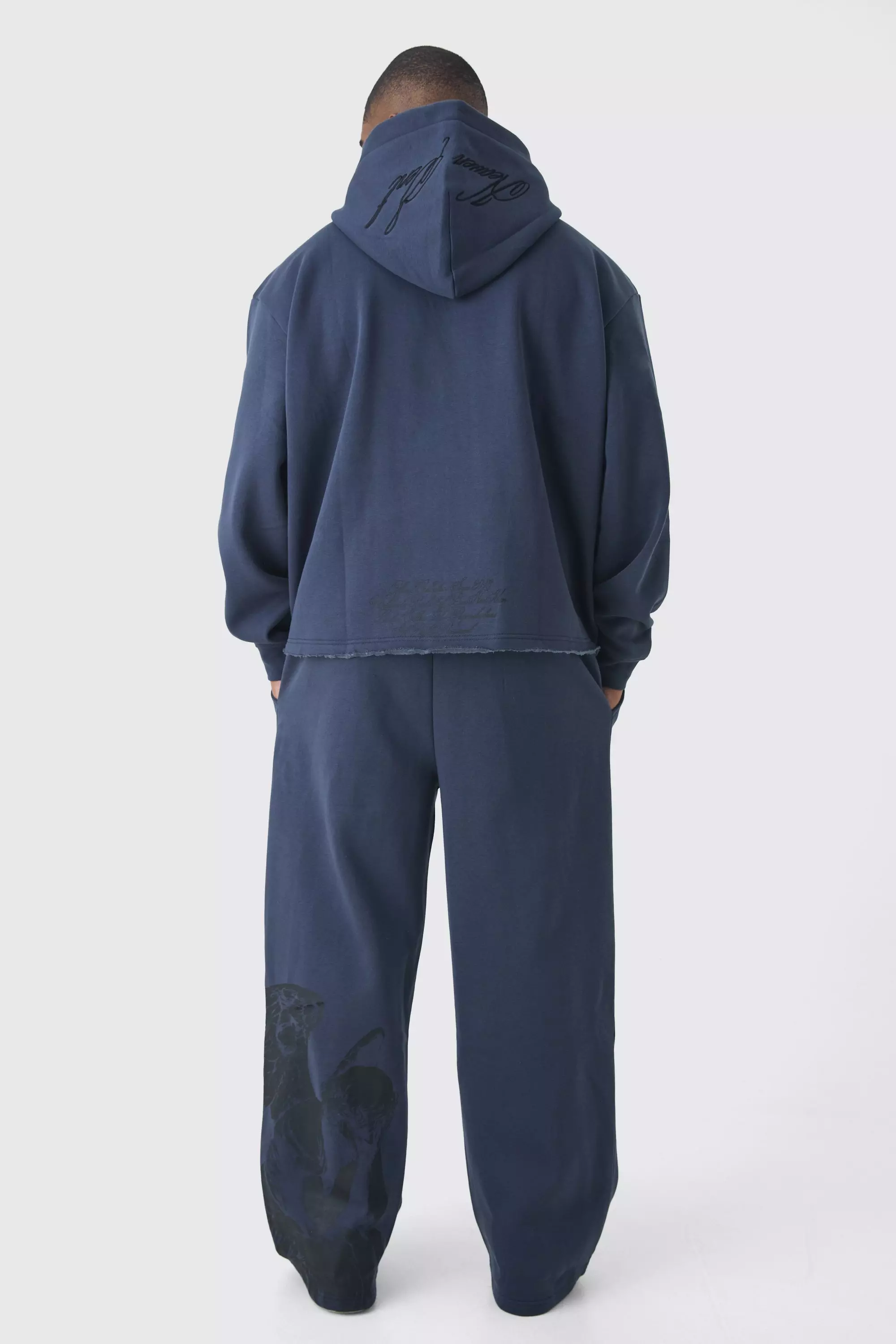 Blue Plus Relaxed Cherub Print Joggers alternative image