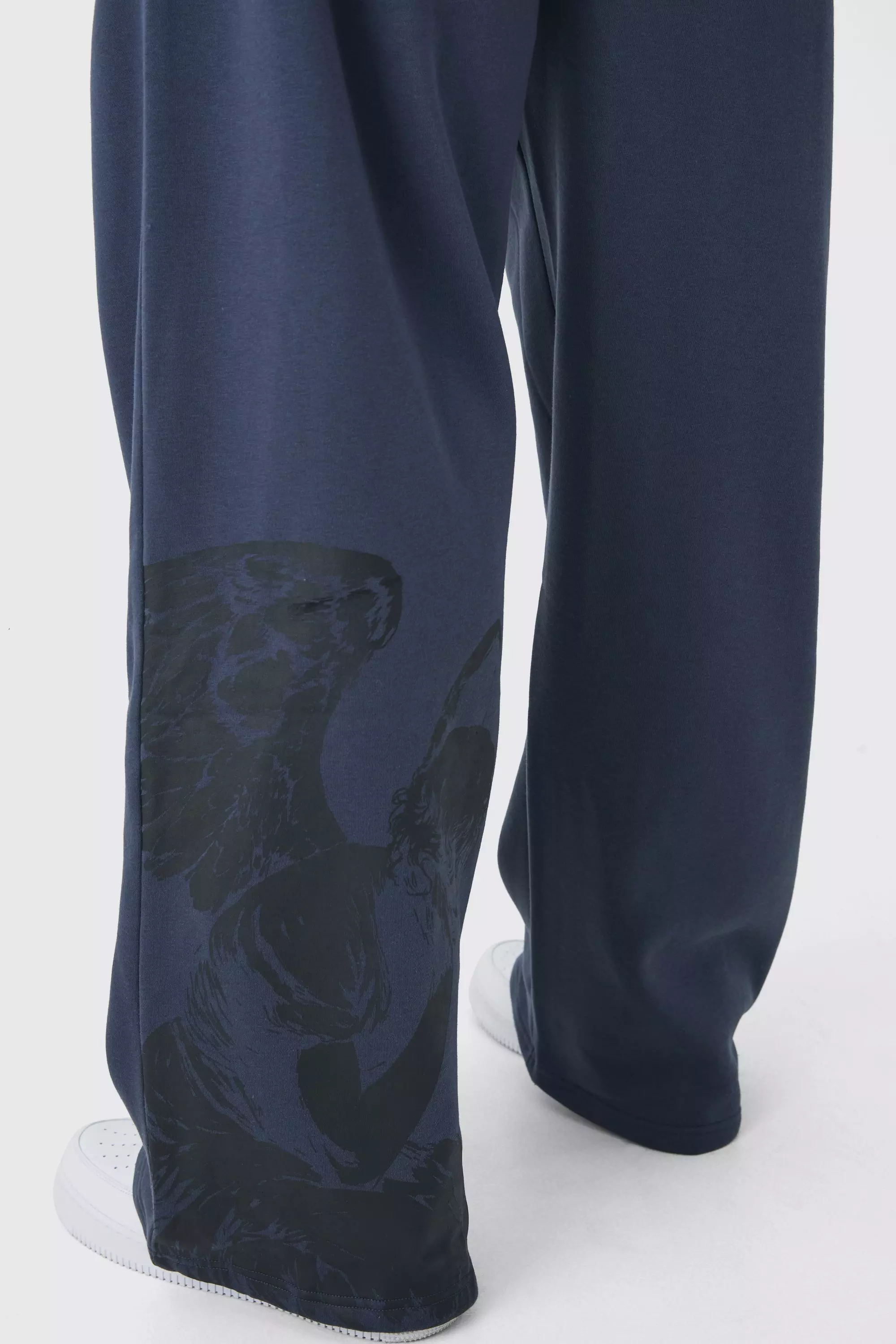 Blue Plus Relaxed Cherub Print Joggers alternative image