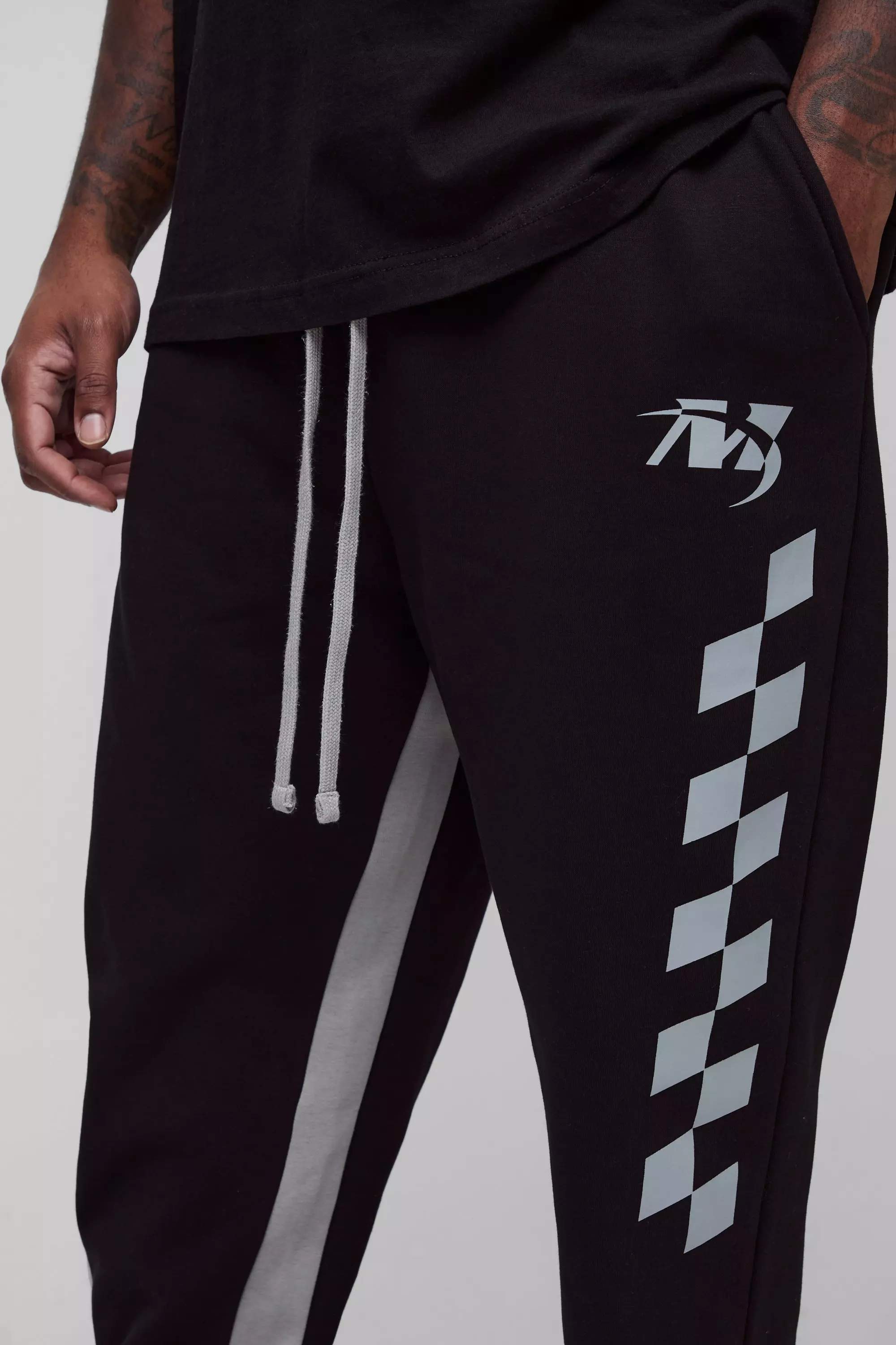 Plus Slim-Fit Moto-Jogginghose, Black alternatives Bild