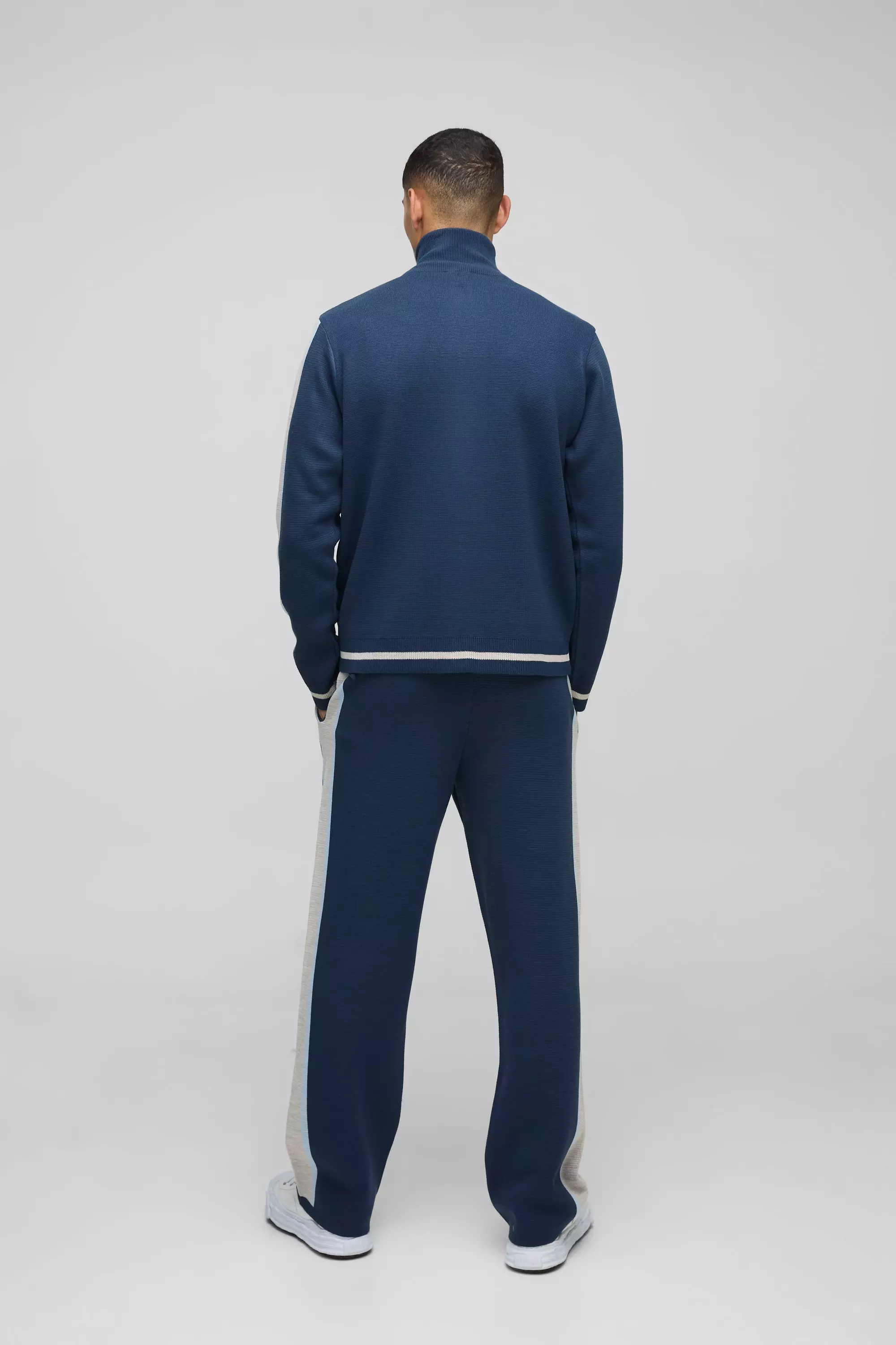 Veste zippée en maille contrastante, Blue autre image