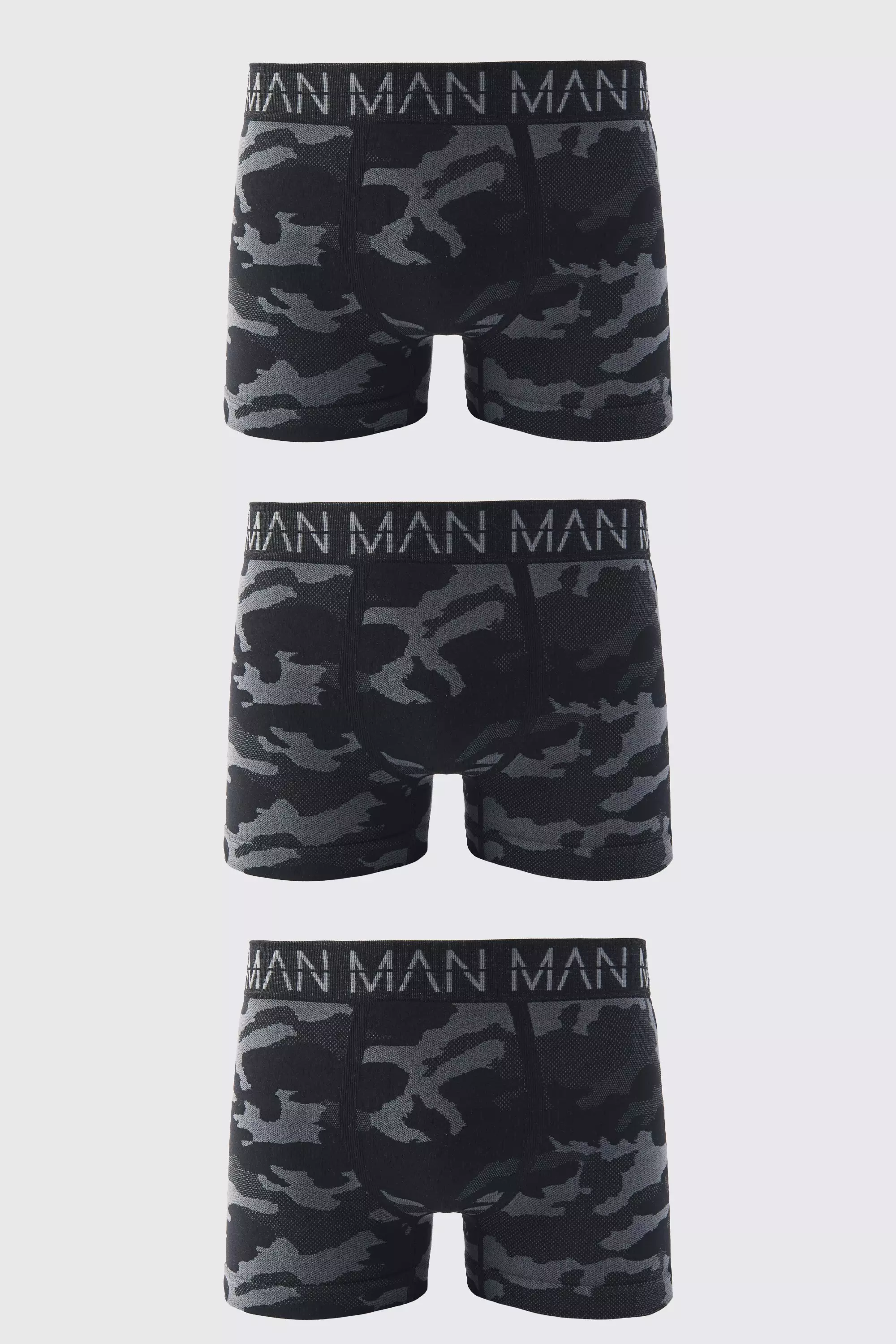 3er-Pack Man Active Camouflage Boxershorts, Black alternatives Bild