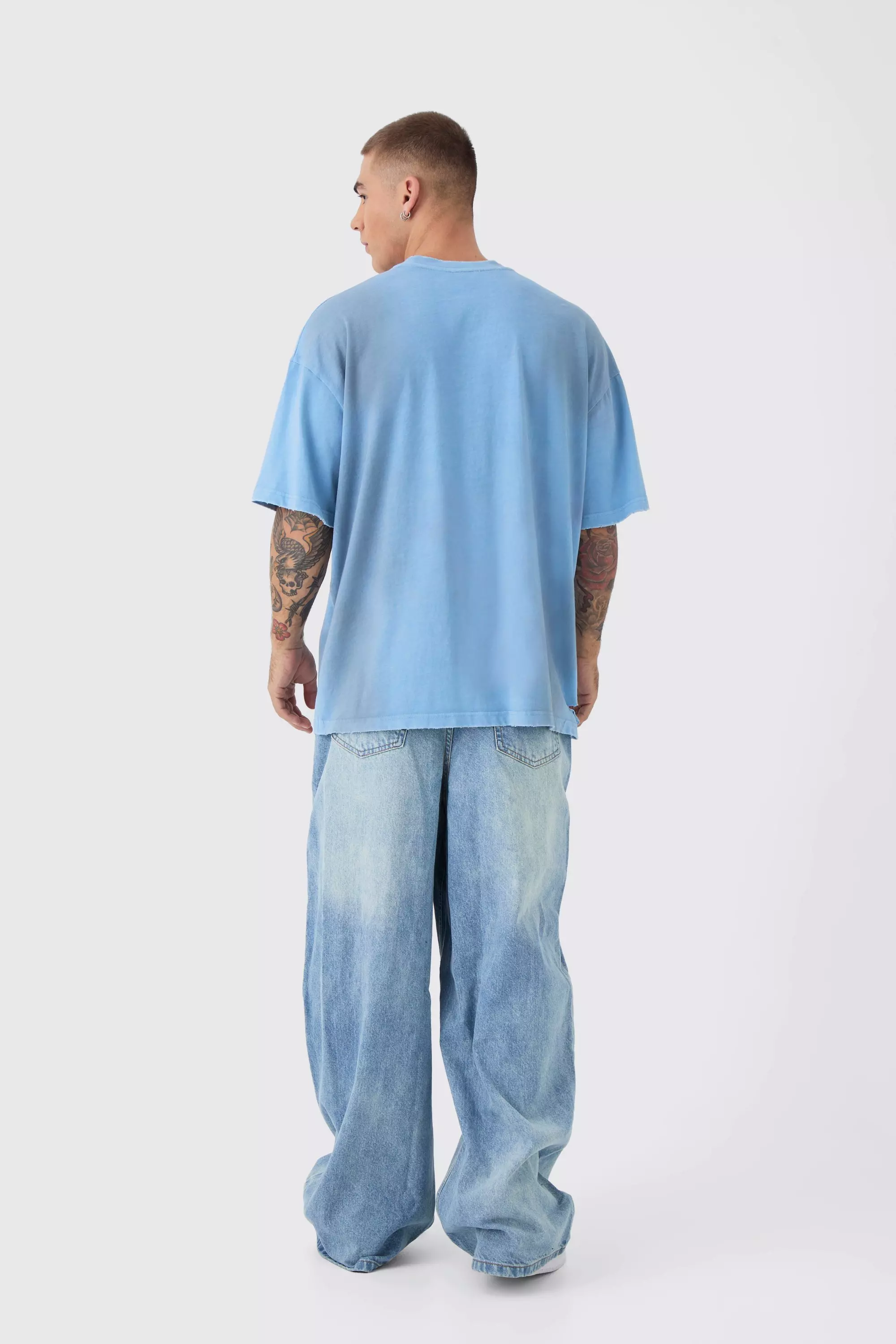 Parachute Rigid Jean in Antique Blue | boohooMAN USA