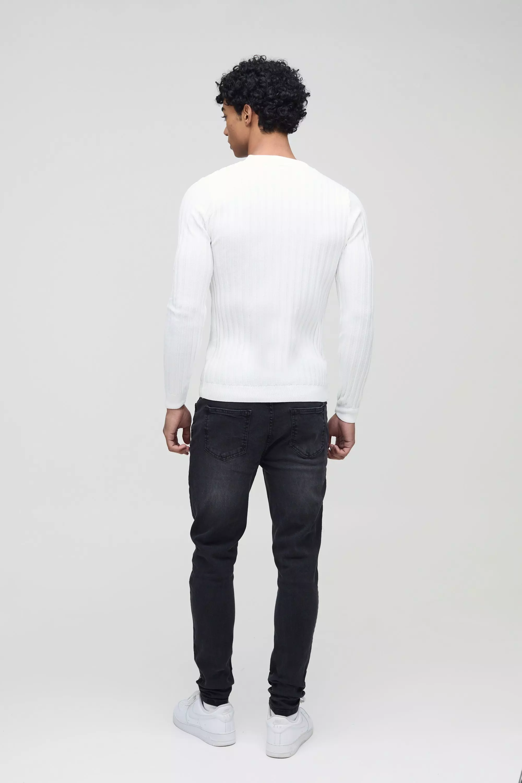 Jean skinny stretch gris foncé, Charcoal autre image