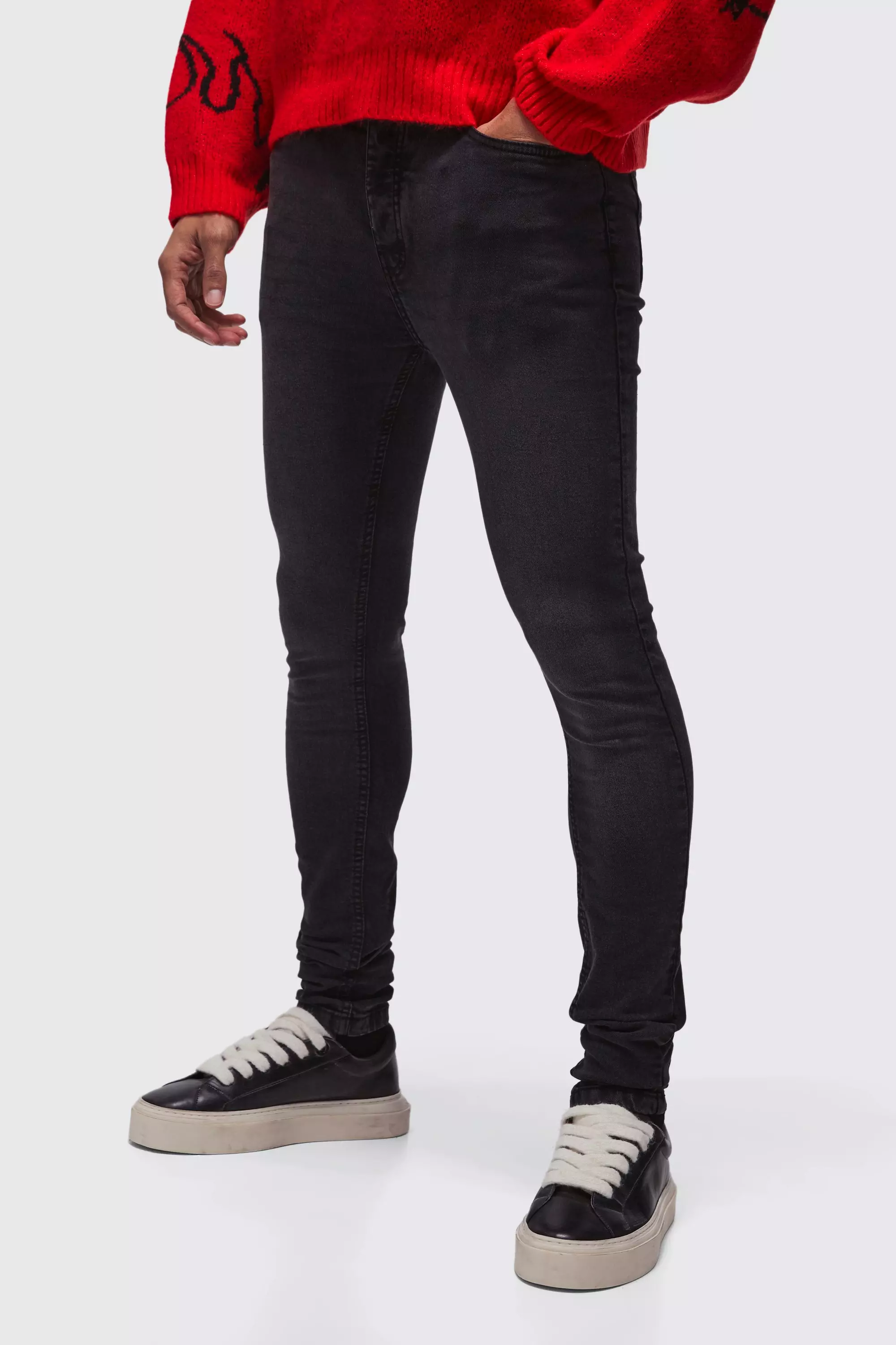 Super Skinny Stretch Jean Charcoal