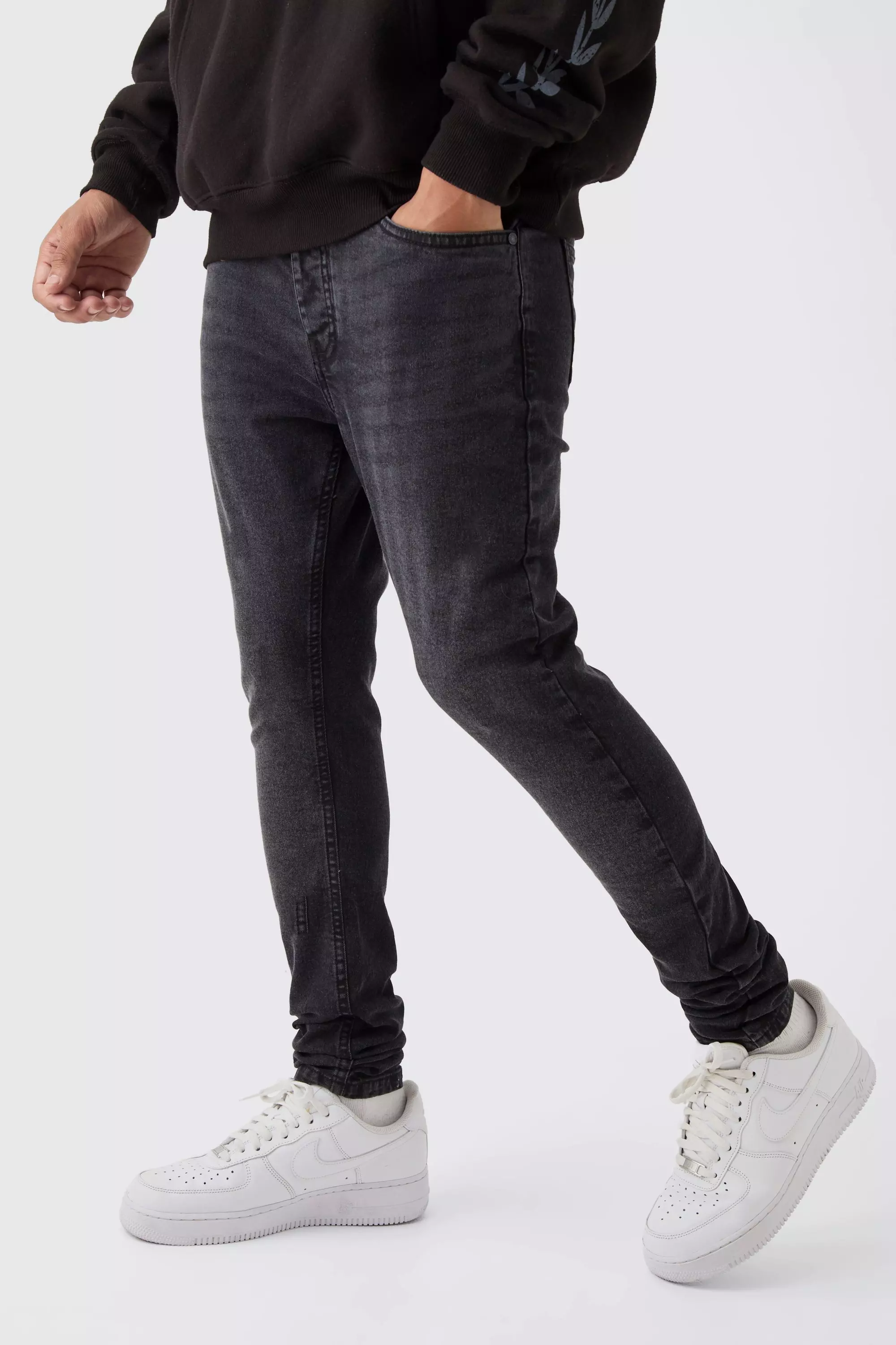 Super Skinny Stretch Jean Washed black