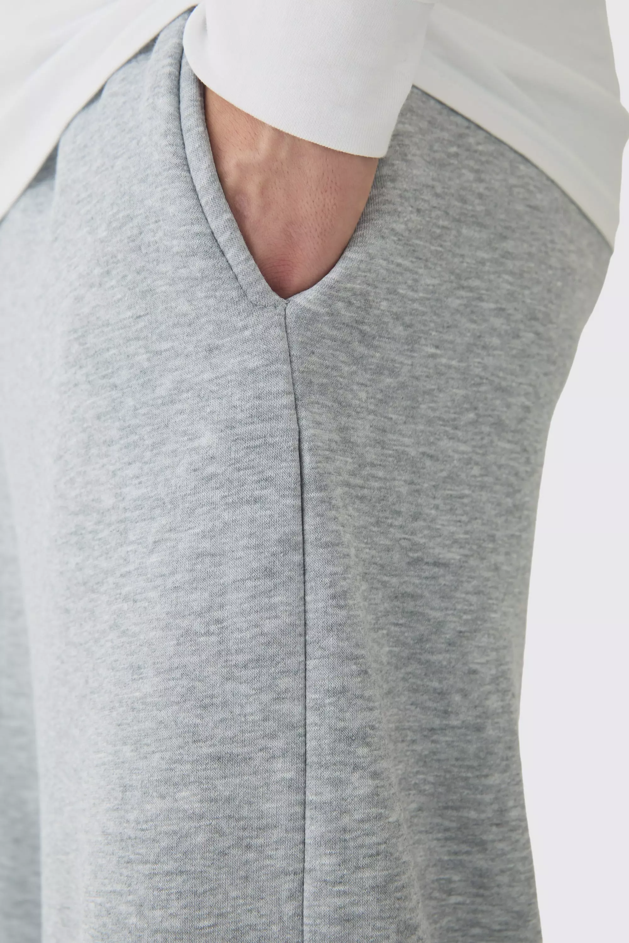 Grey marl Tall Basic Extreme Wide Leg Joggers alternative image