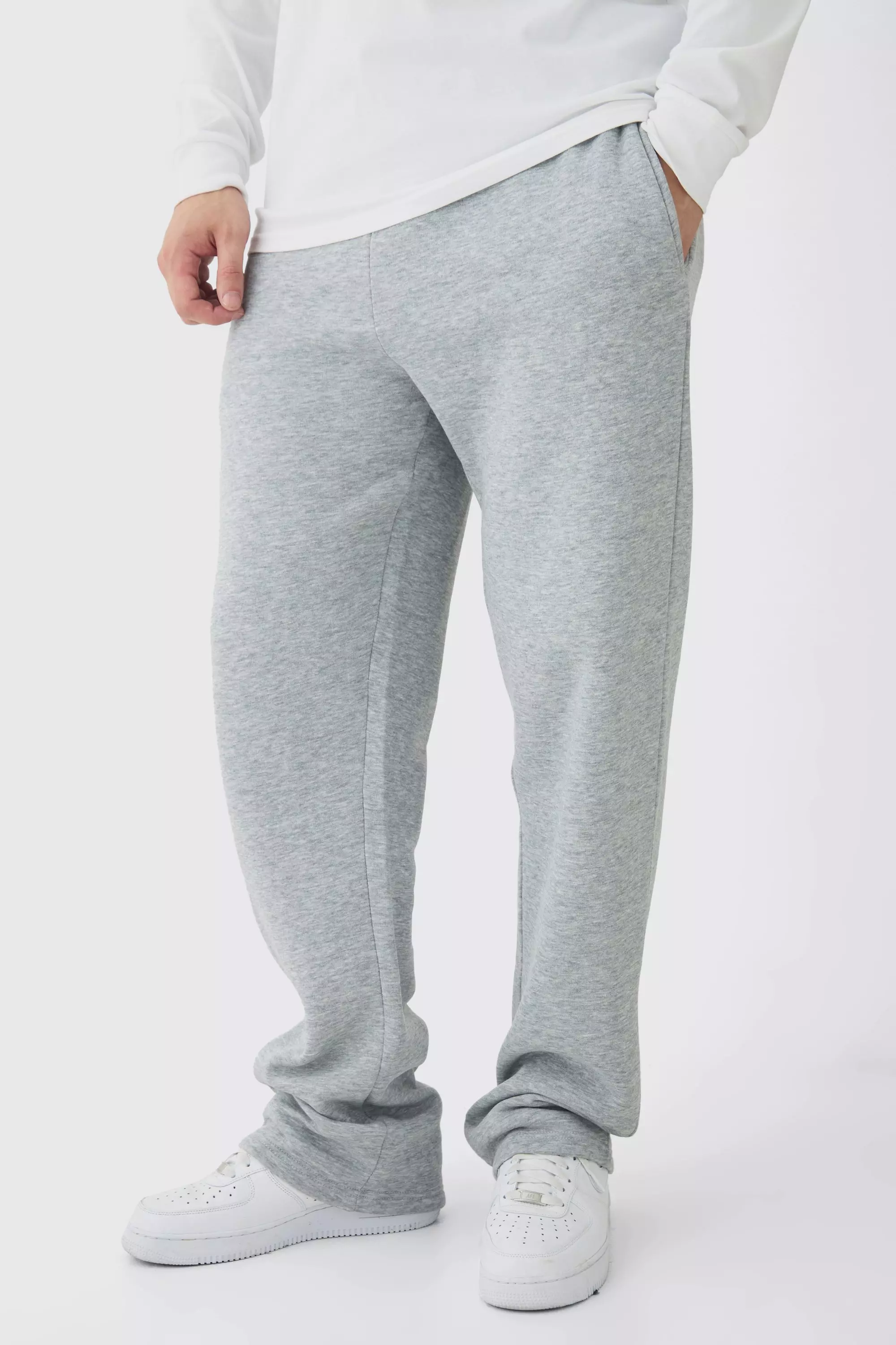 Pantaloni Tuta Tall Basic Rilassati, Grey marl immagine alternativa