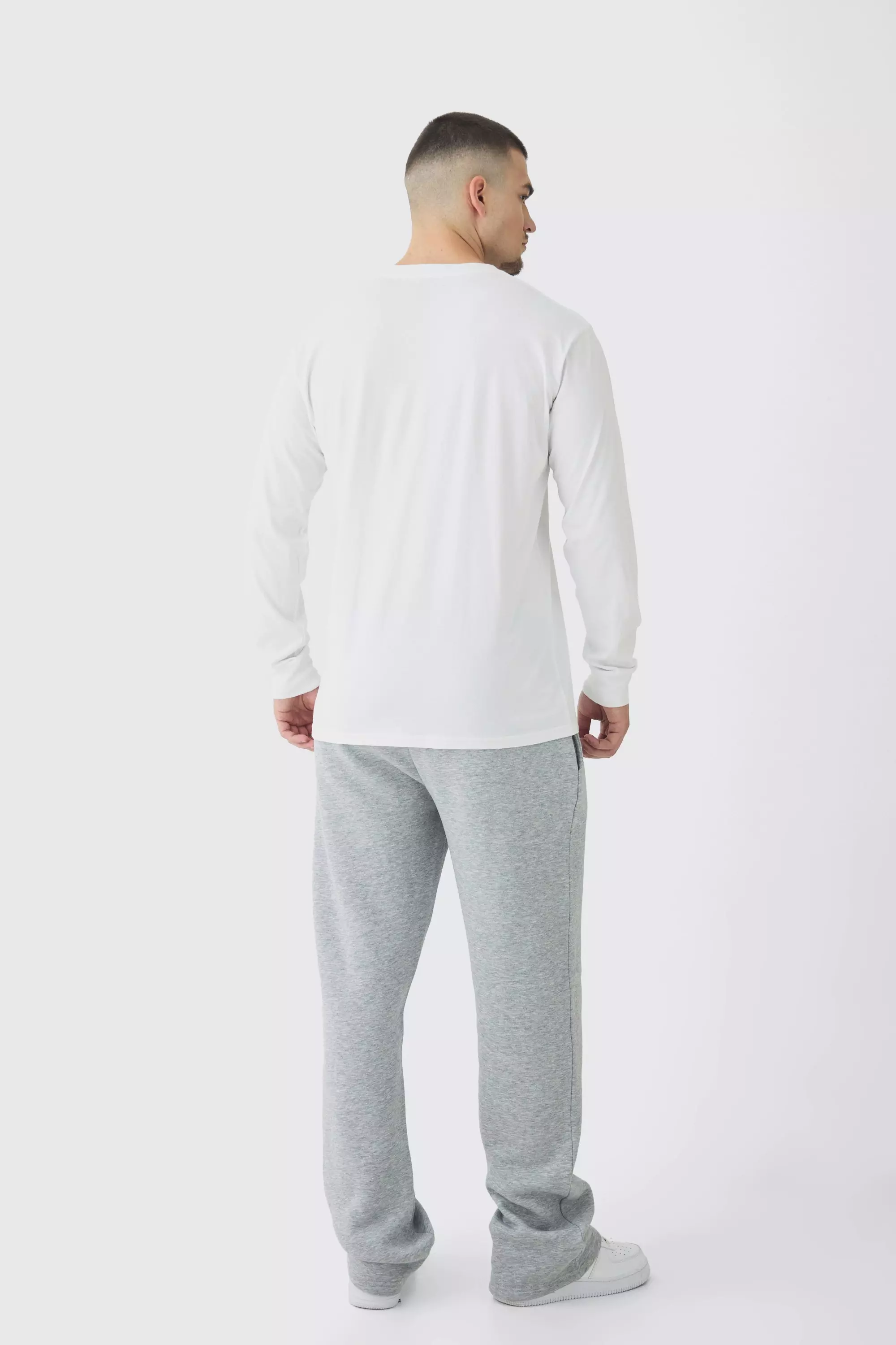 Pantaloni Tuta Tall Basic Rilassati, Grey marl immagine alternativa