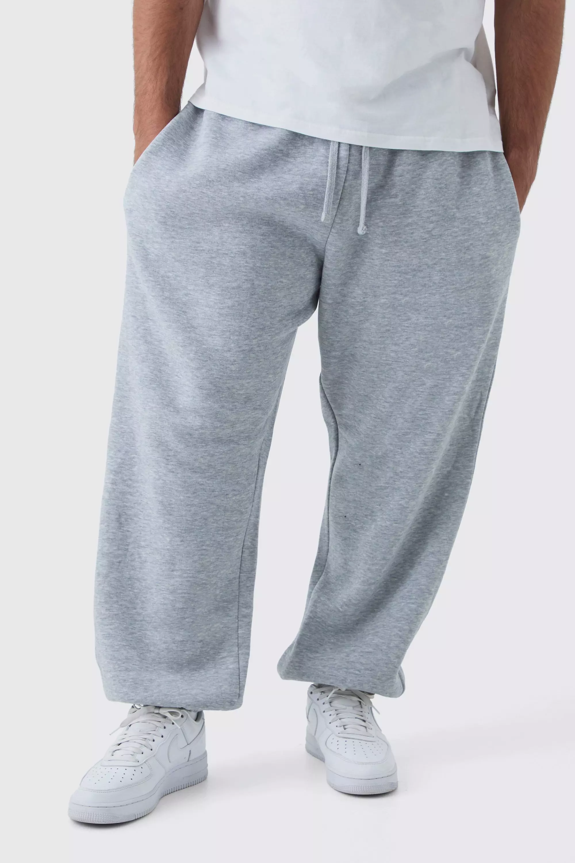 Grey marl Plus Basic Oversized Fit Joggers alternative image