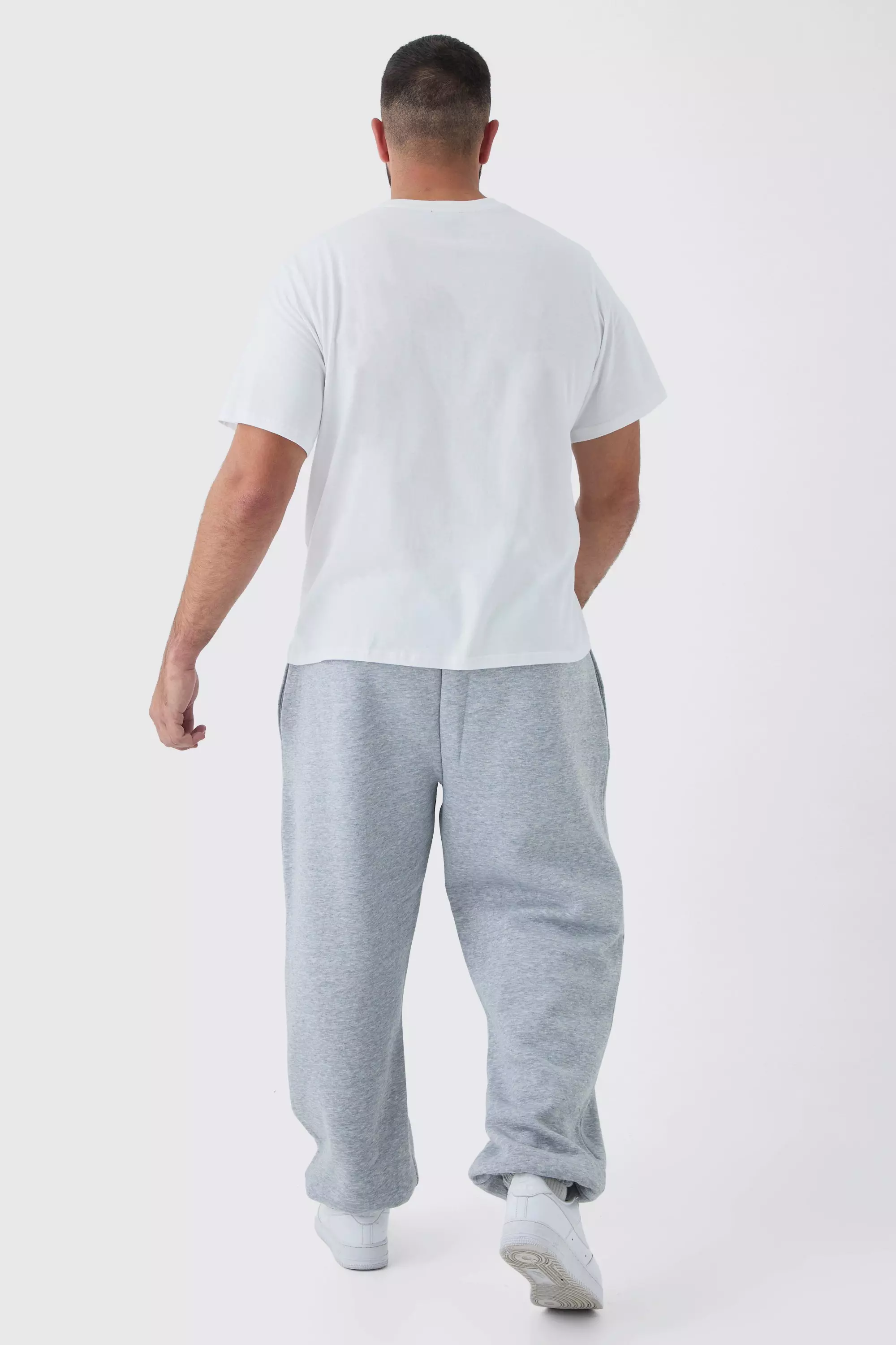 Grey marl Plus Basic Oversized Fit Joggers alternative image