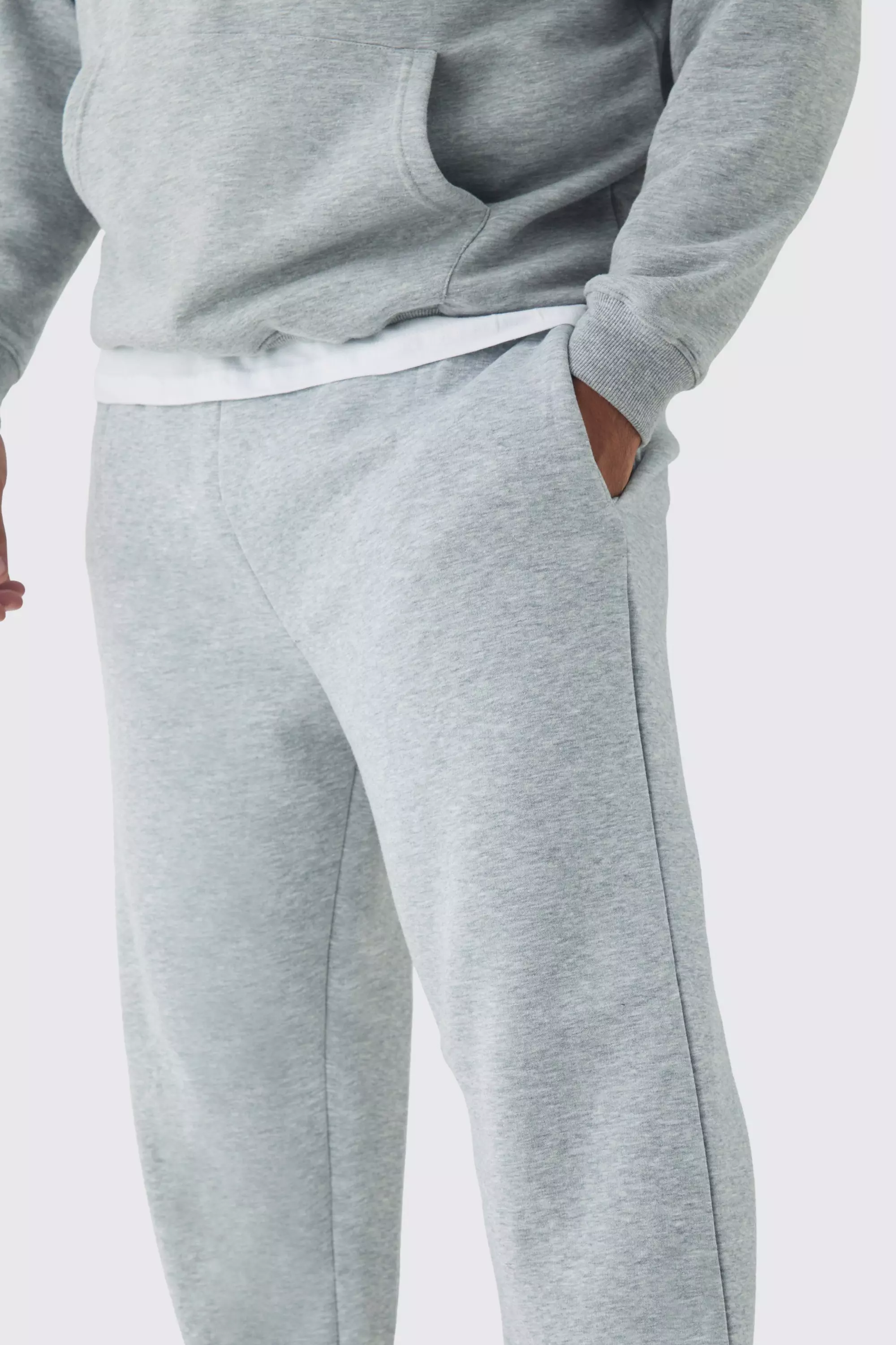Grande taille - Jogging large basique, Grey marl autre image