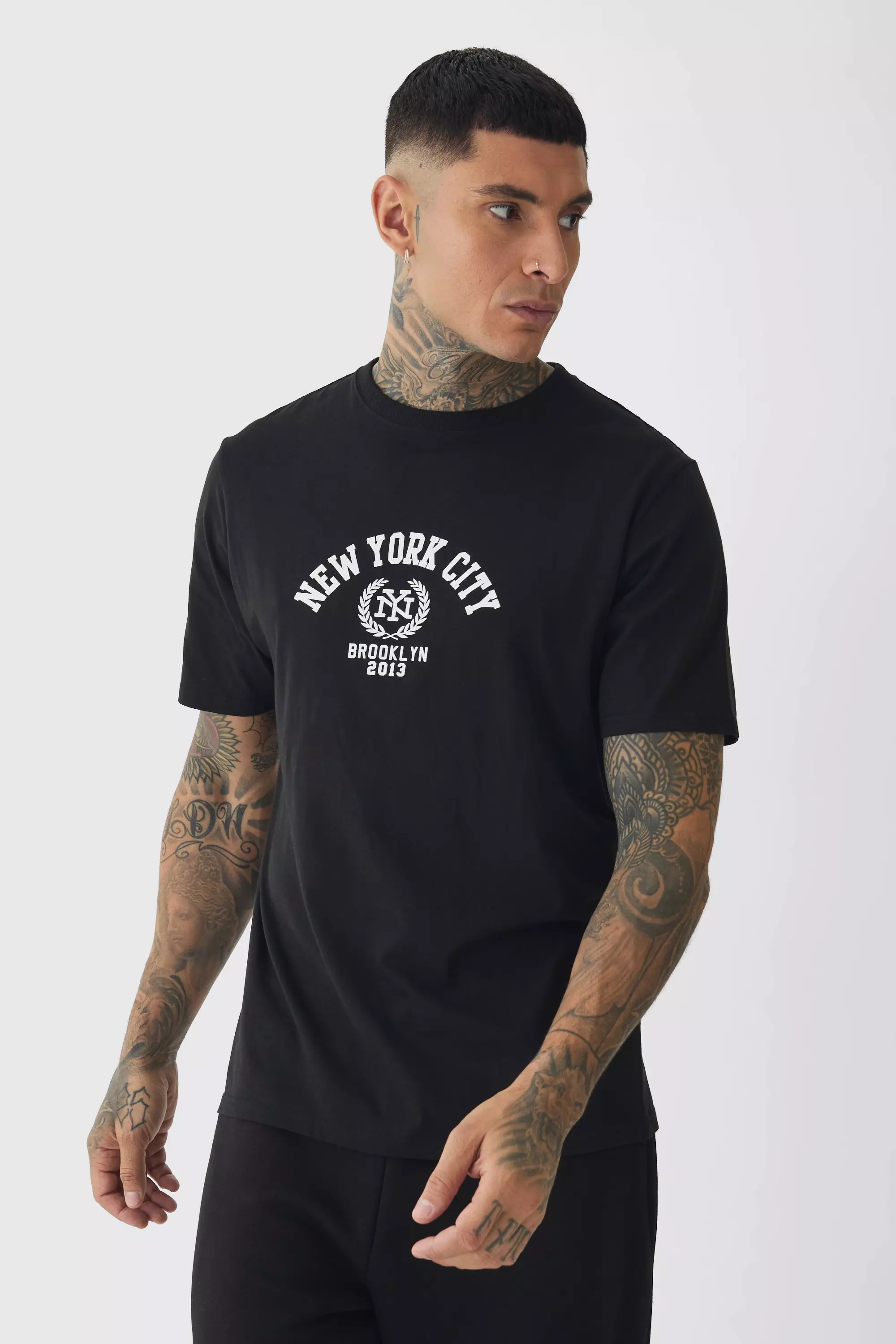 Tall New York City Varsity T-Shirt Black