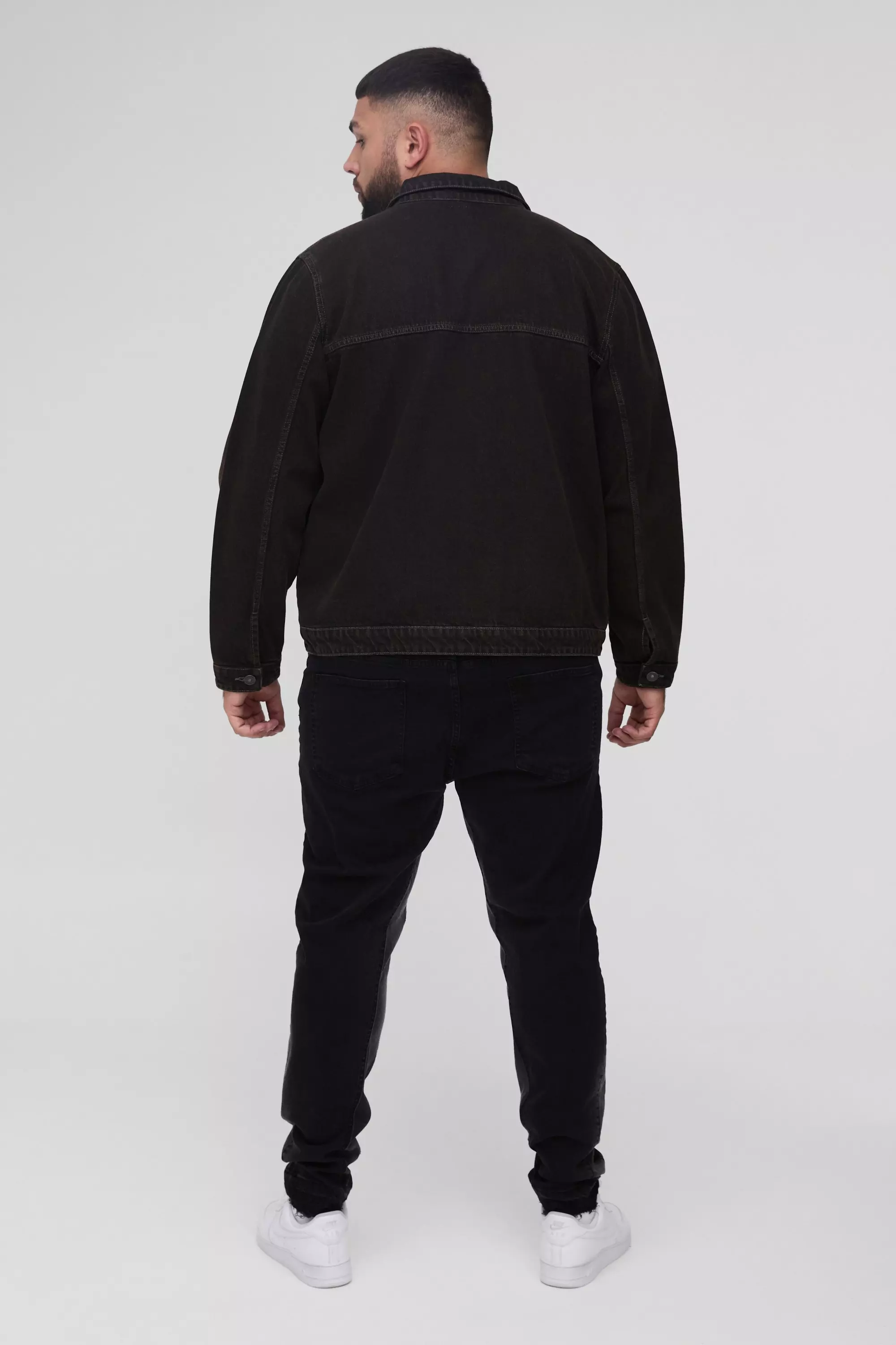 Washed black Plus Skinny Fit Contrast Gusset Pants alternative image