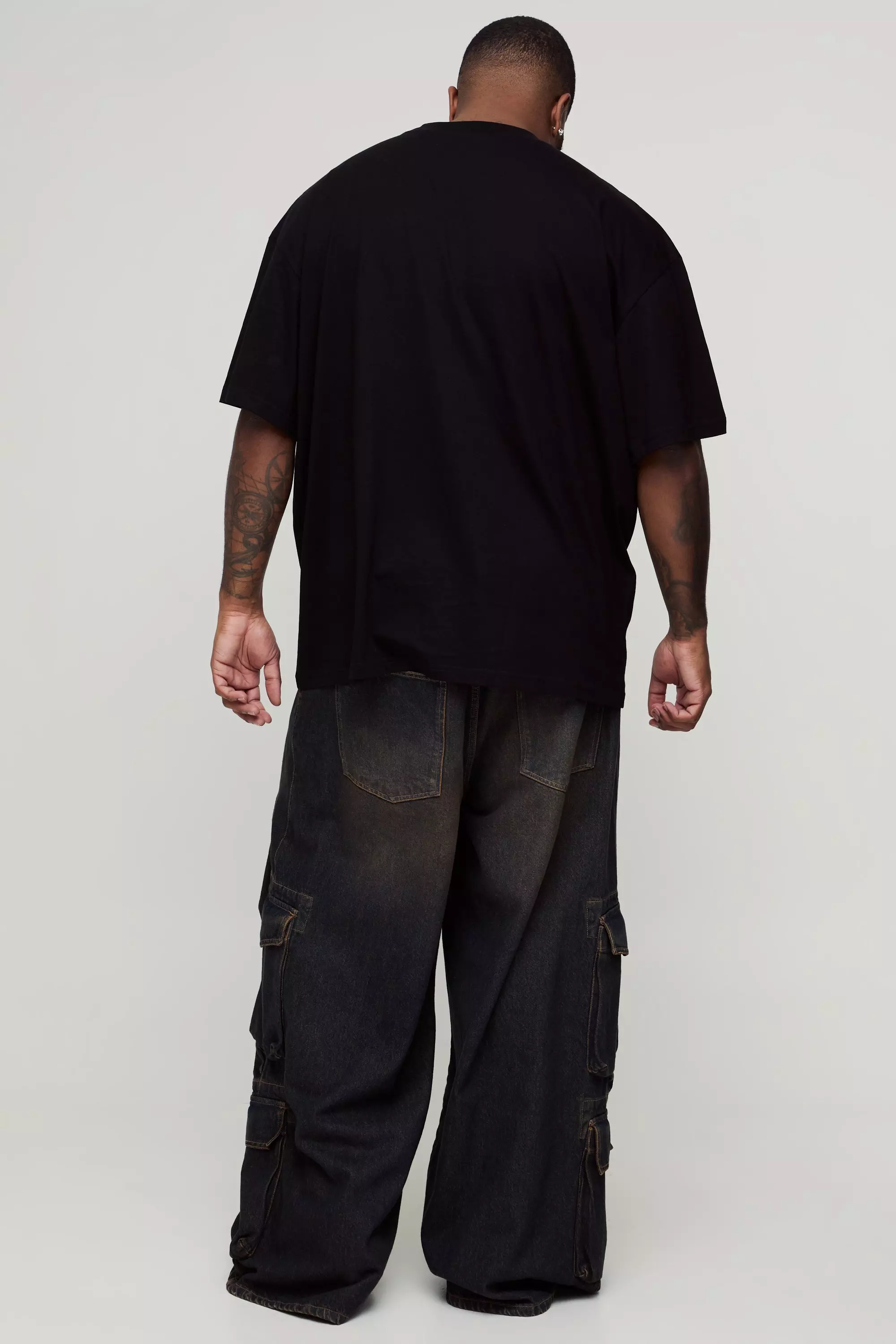 Petrol Plus Extreme Baggy Tined Multi Pocket Cargo Jeans alternative image