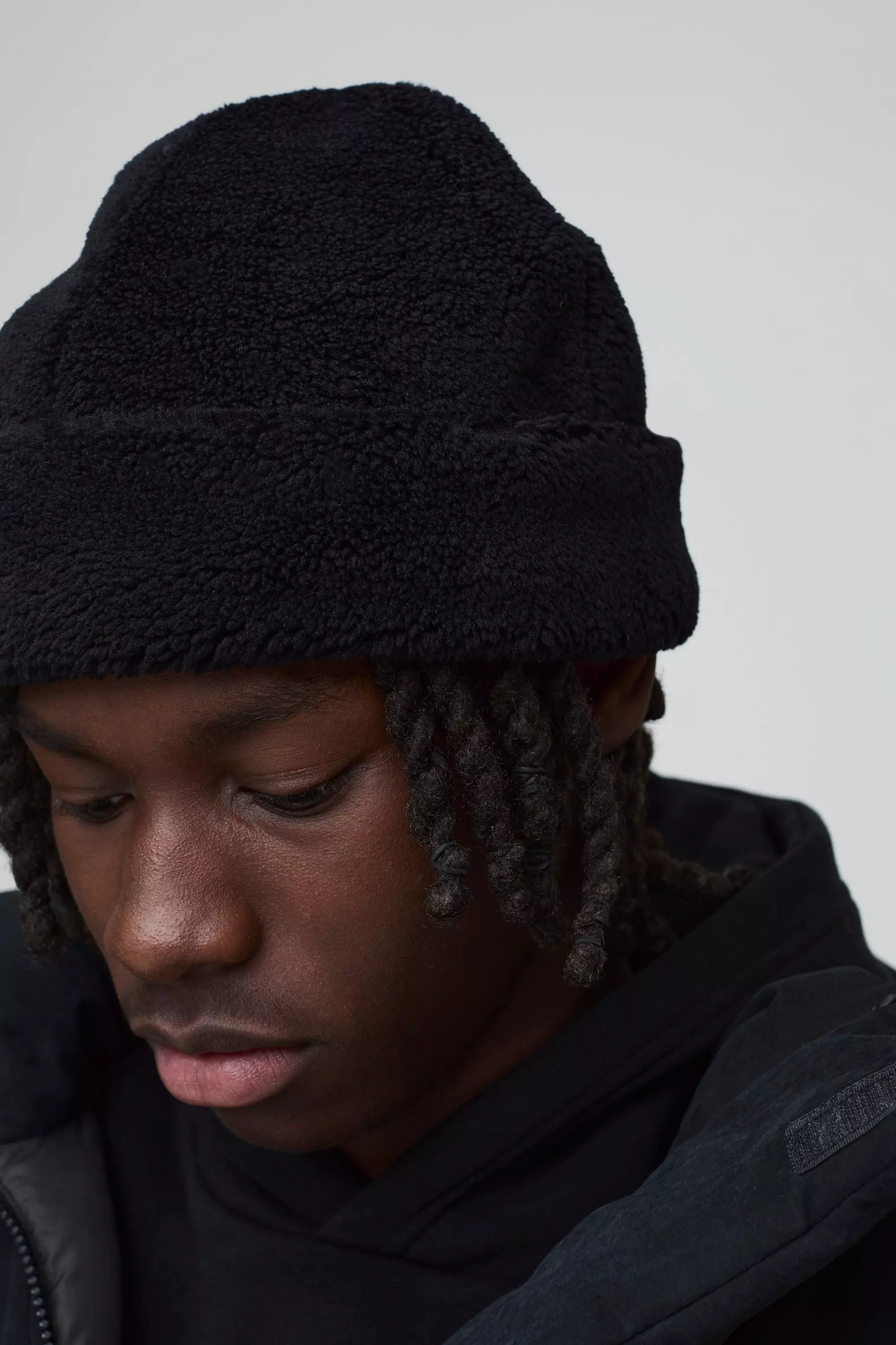 Berretto Beanie Micro In Pile Borg, Black immagine alternativa