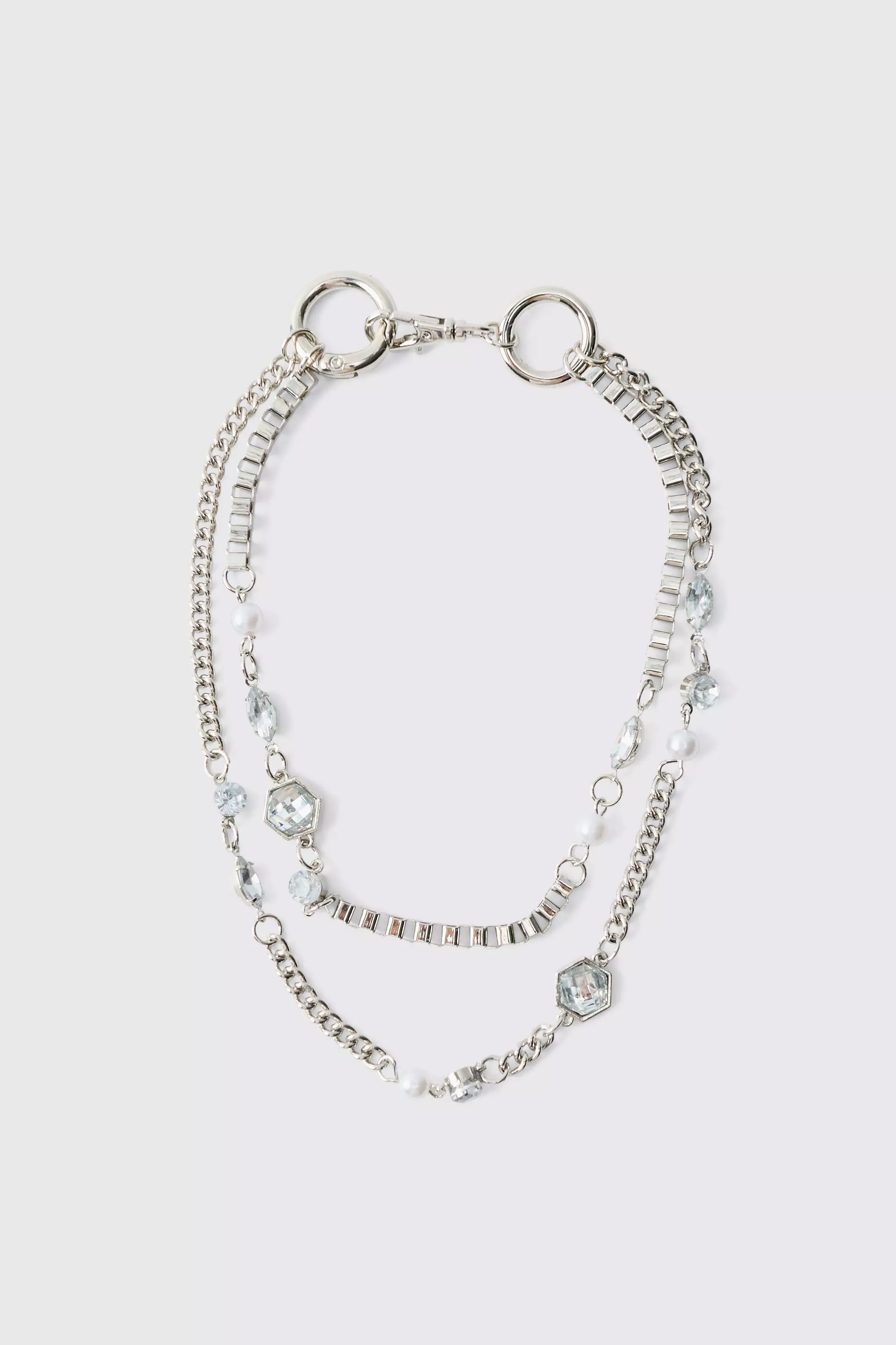 Silver Pearl Jean Chain