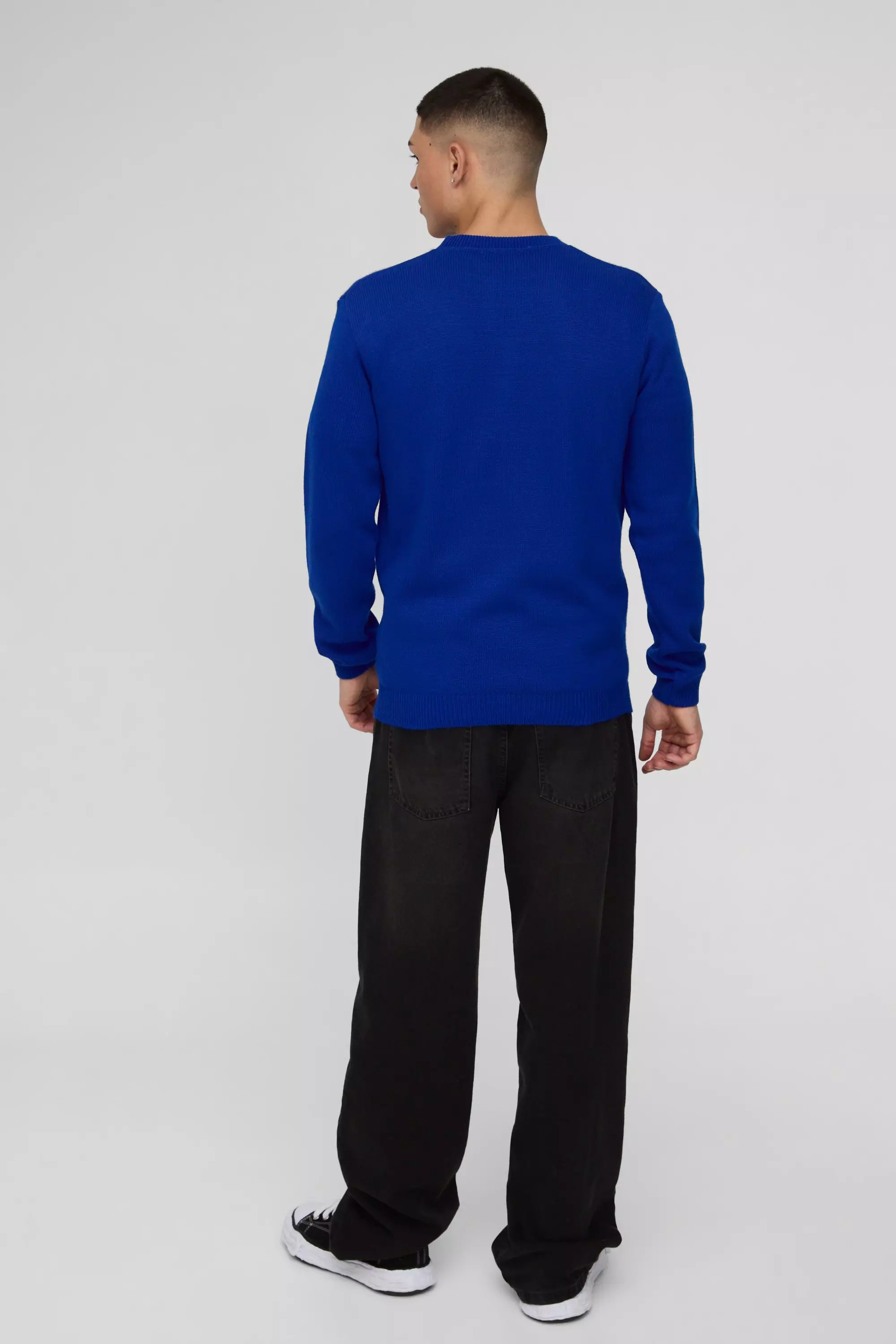 Cobalt Regular Fit Gassed Kersttrui alternatieve afbeelding
