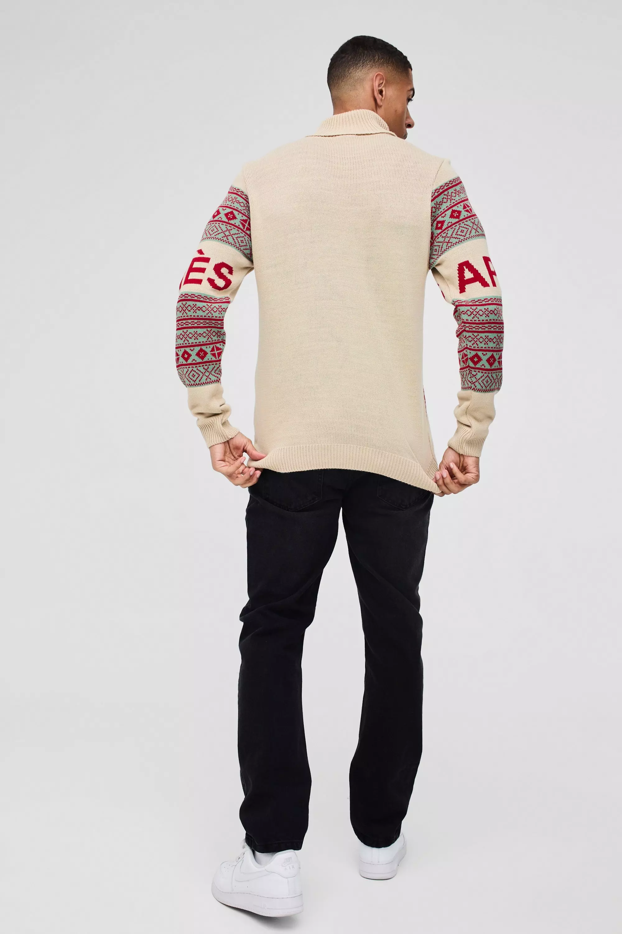 Stone Funnel Neck Après Ski Knitted Jumper alternative image