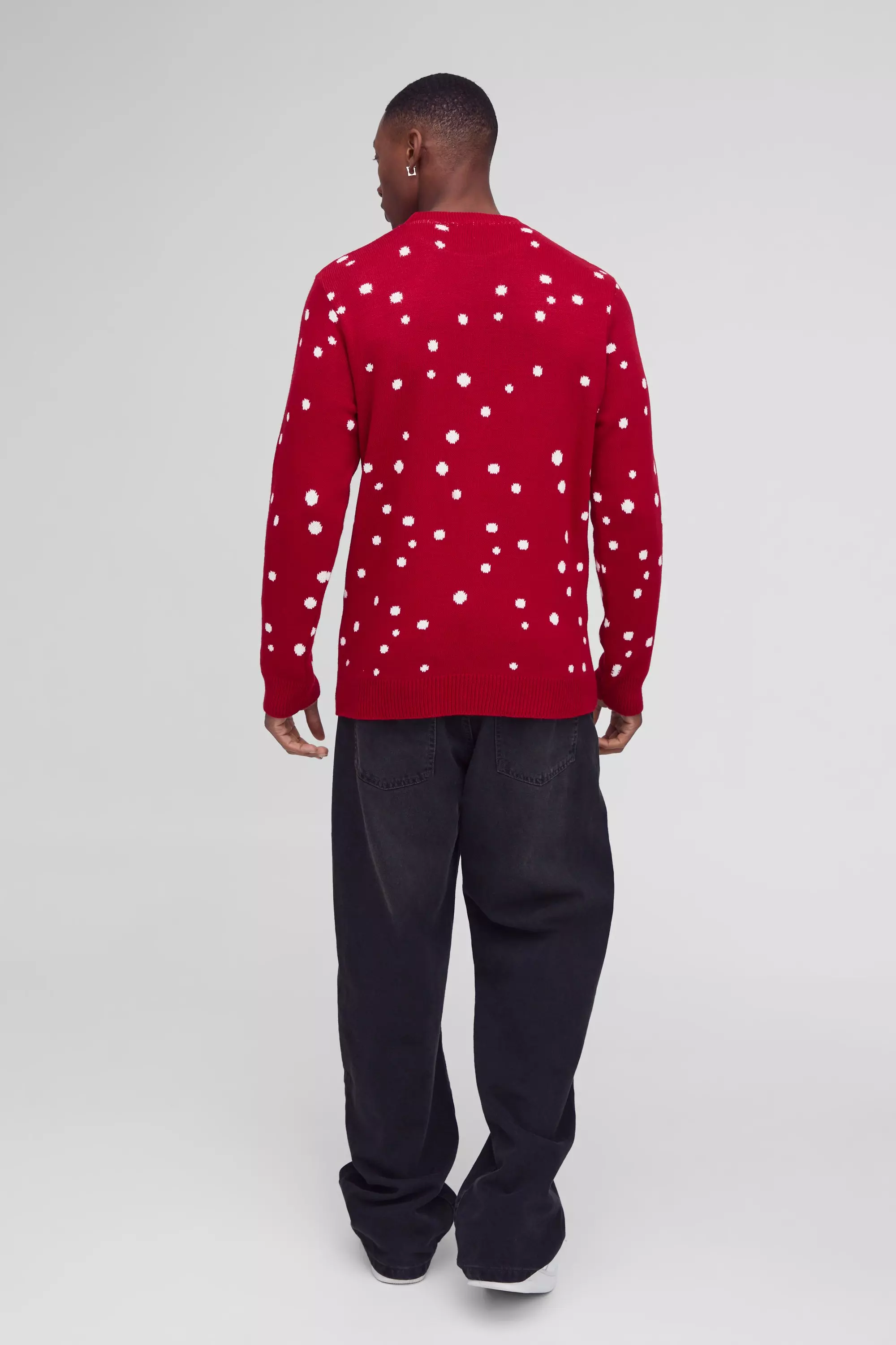 Red Regular Fit Peng All Over Christmas Jumper alternative image