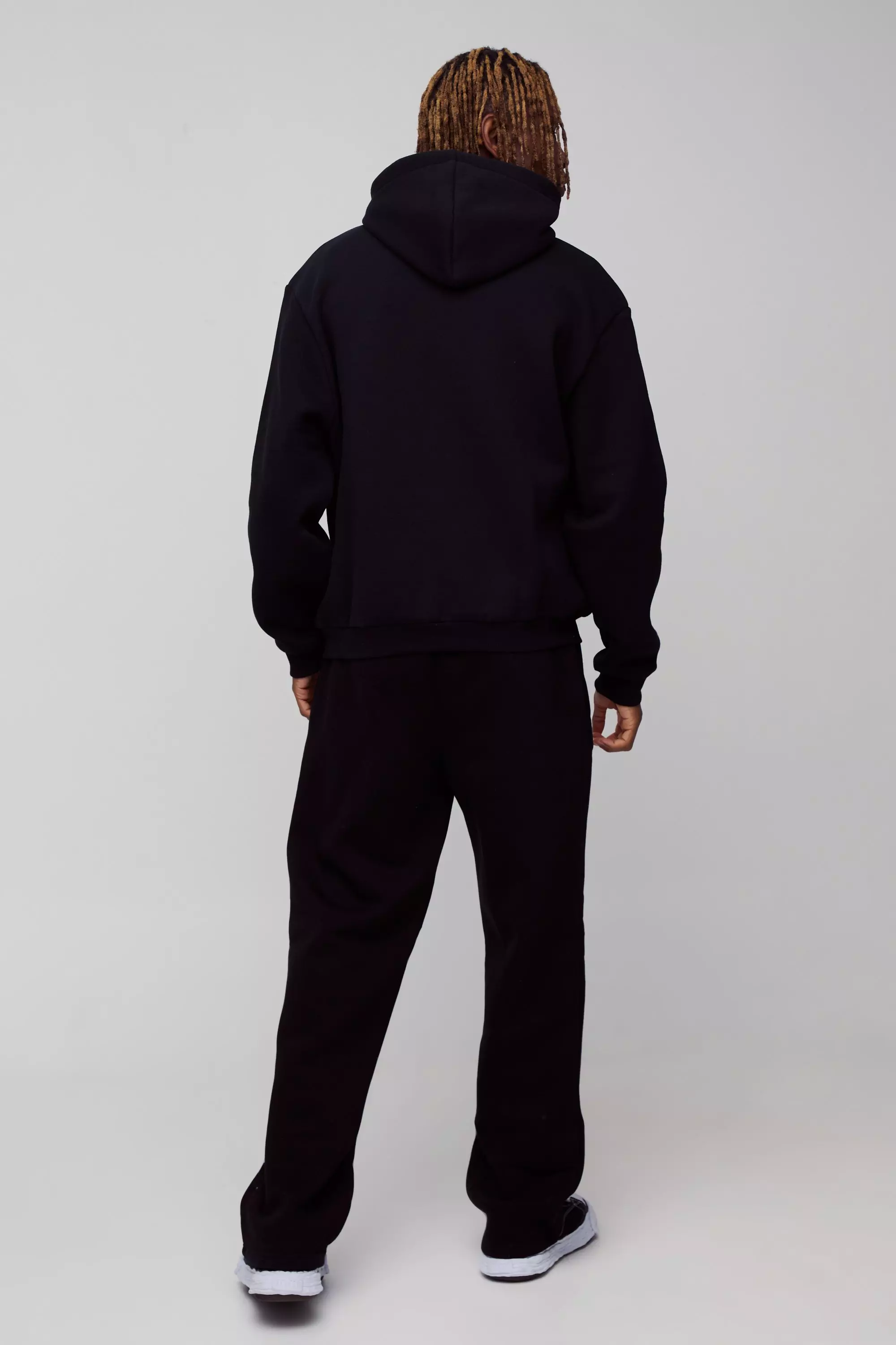 Black Tall Oversized MMXIII Hoodie Met Reliëf alternatieve afbeelding