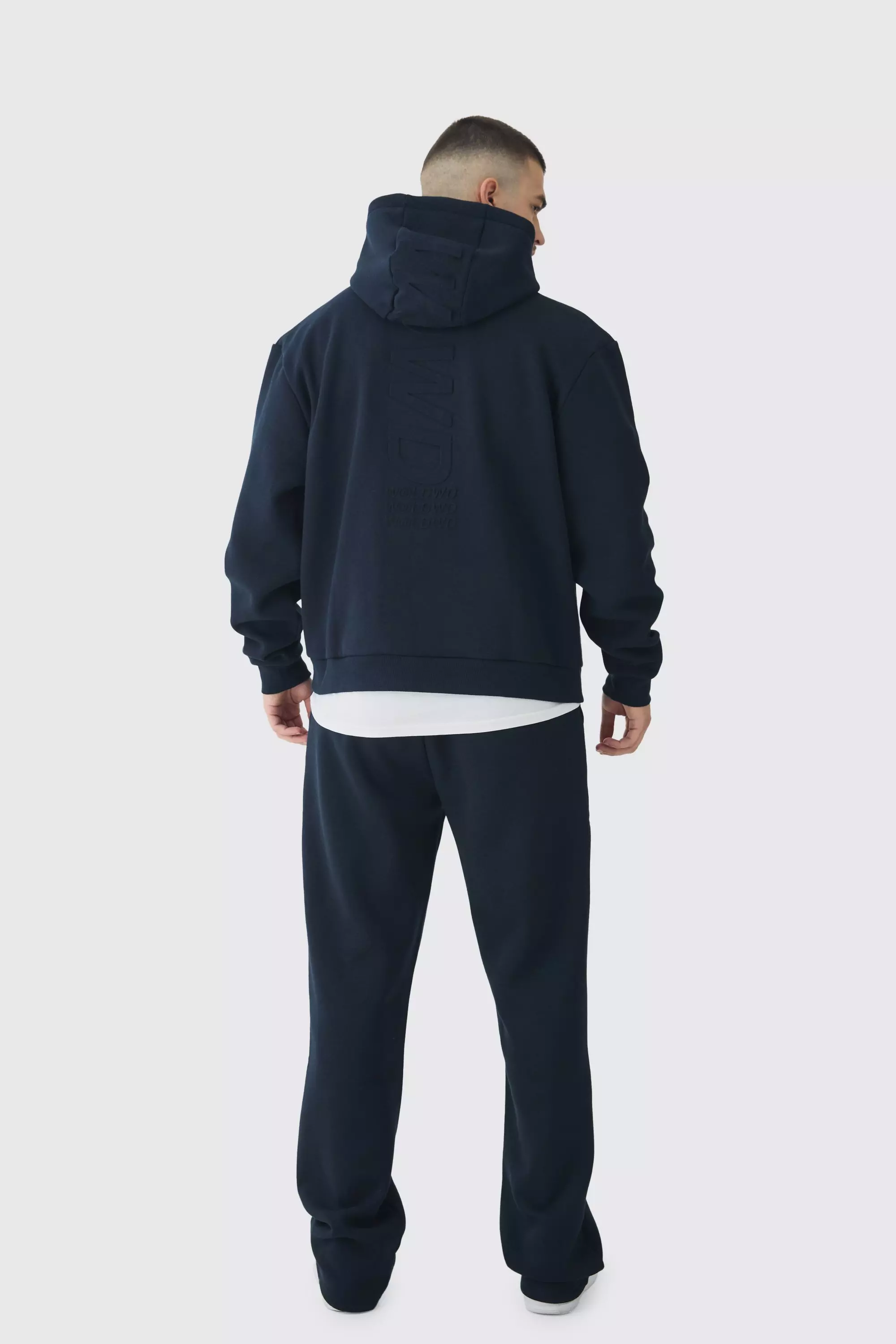 Navy Tall Relaxed Worldwide Embossed Sweatpants alternative image