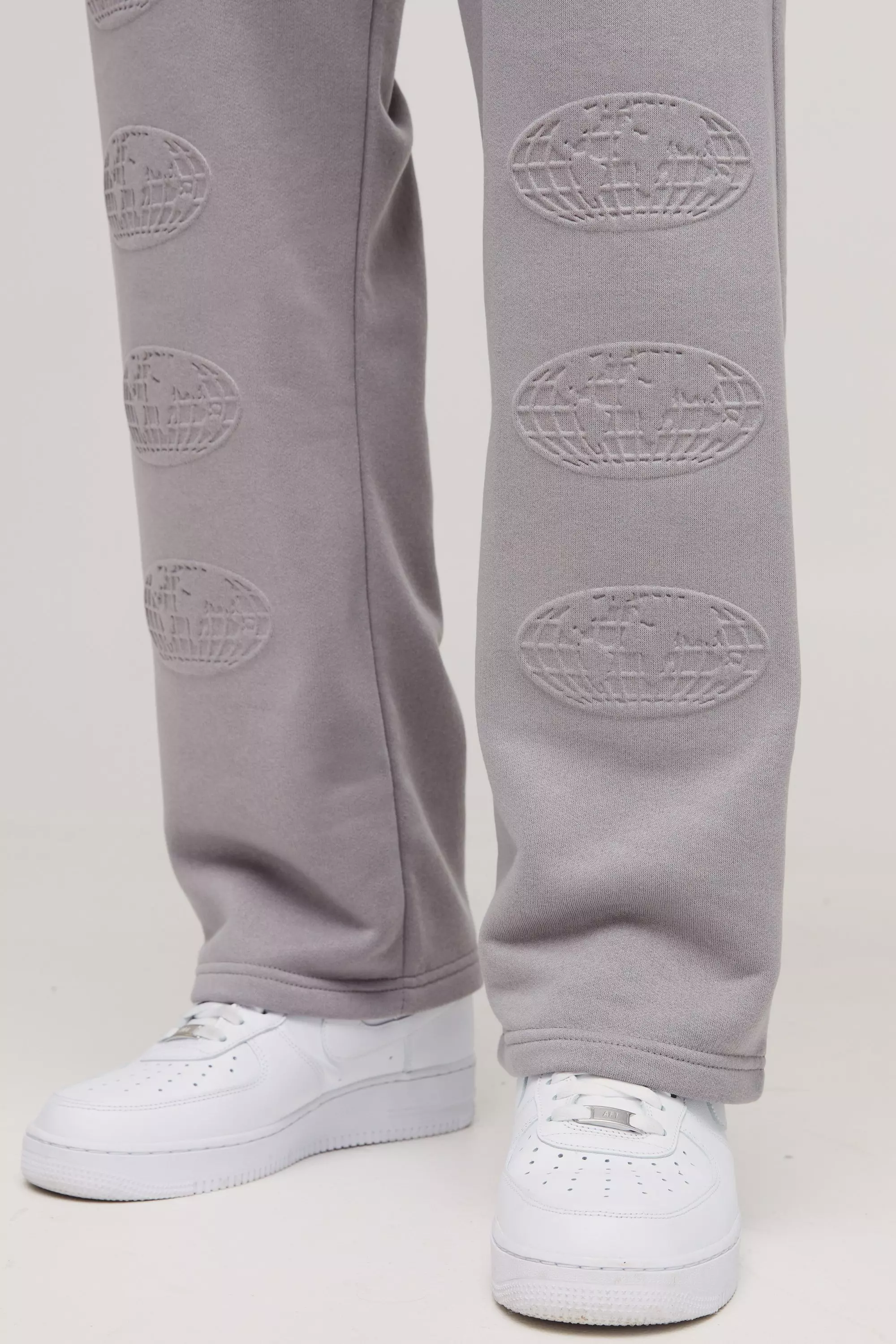 Grey Tall Relaxed Worldwide Embossed Sweatpants alternative image