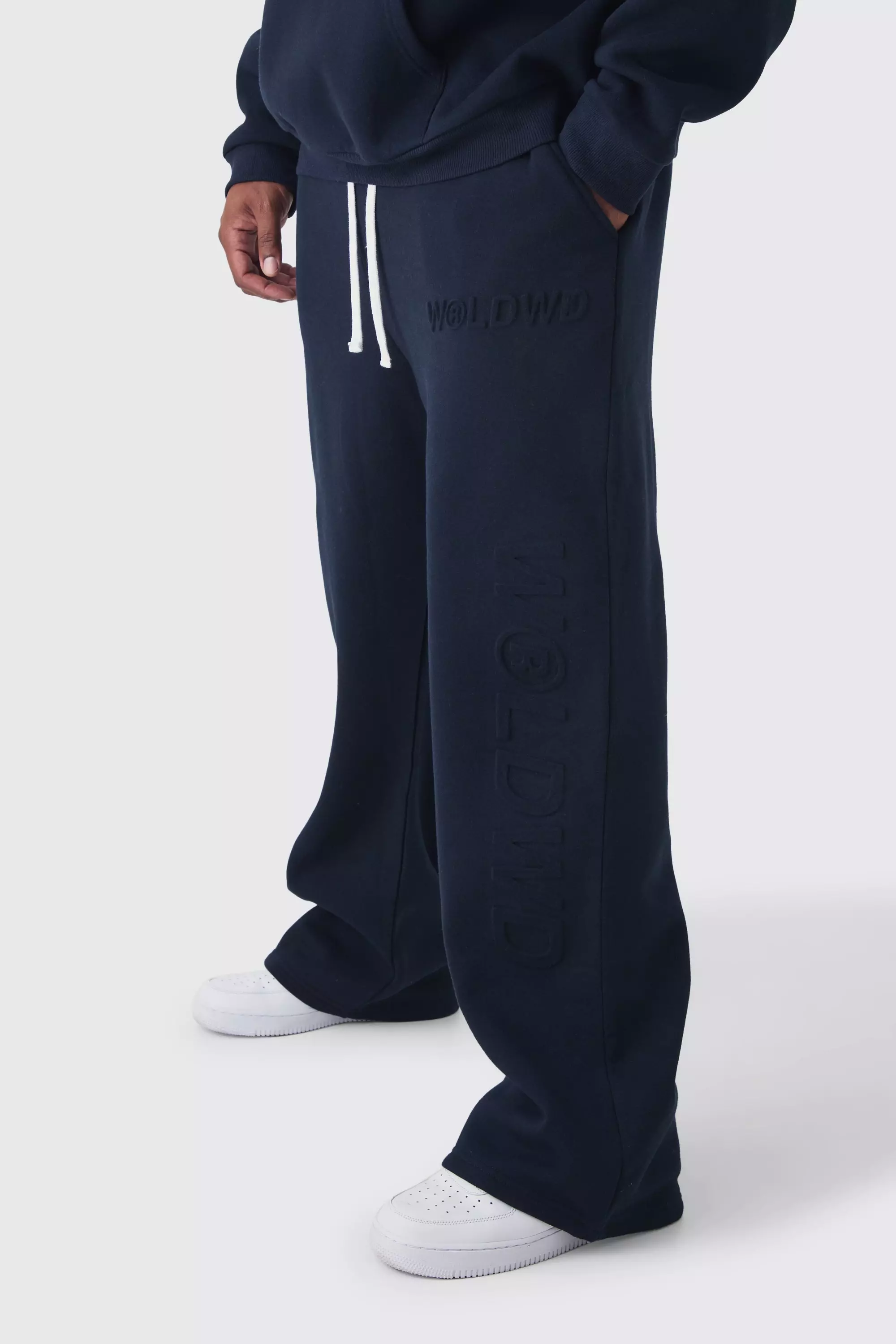 Navy Plus Relaxed Worldwide Embossed Sweatpants