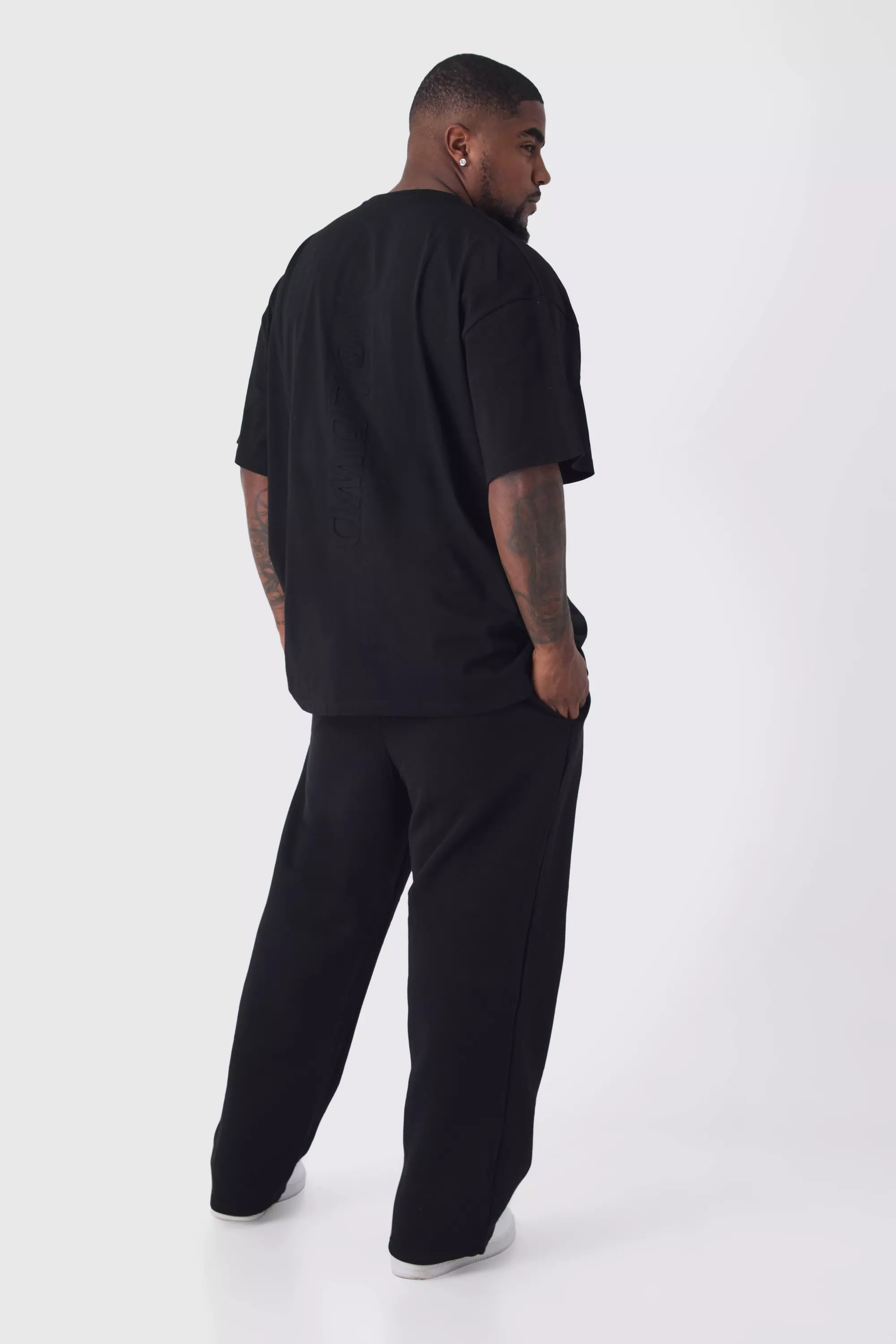 Plus Oversize T-Shirt mit Worldwide-Print, Black alternatives Bild