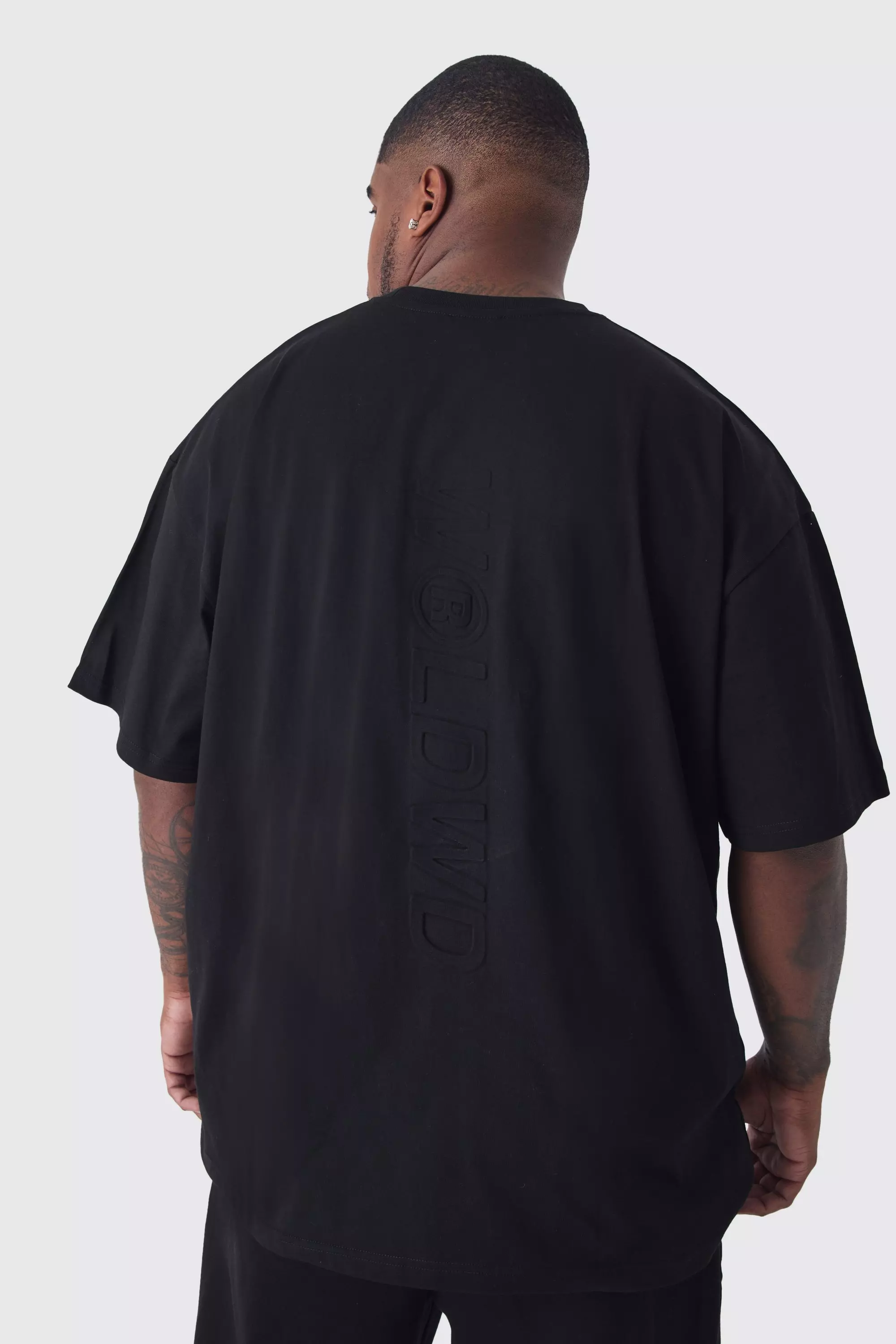 Plus Oversize T-Shirt mit Worldwide-Print, Black alternatives Bild