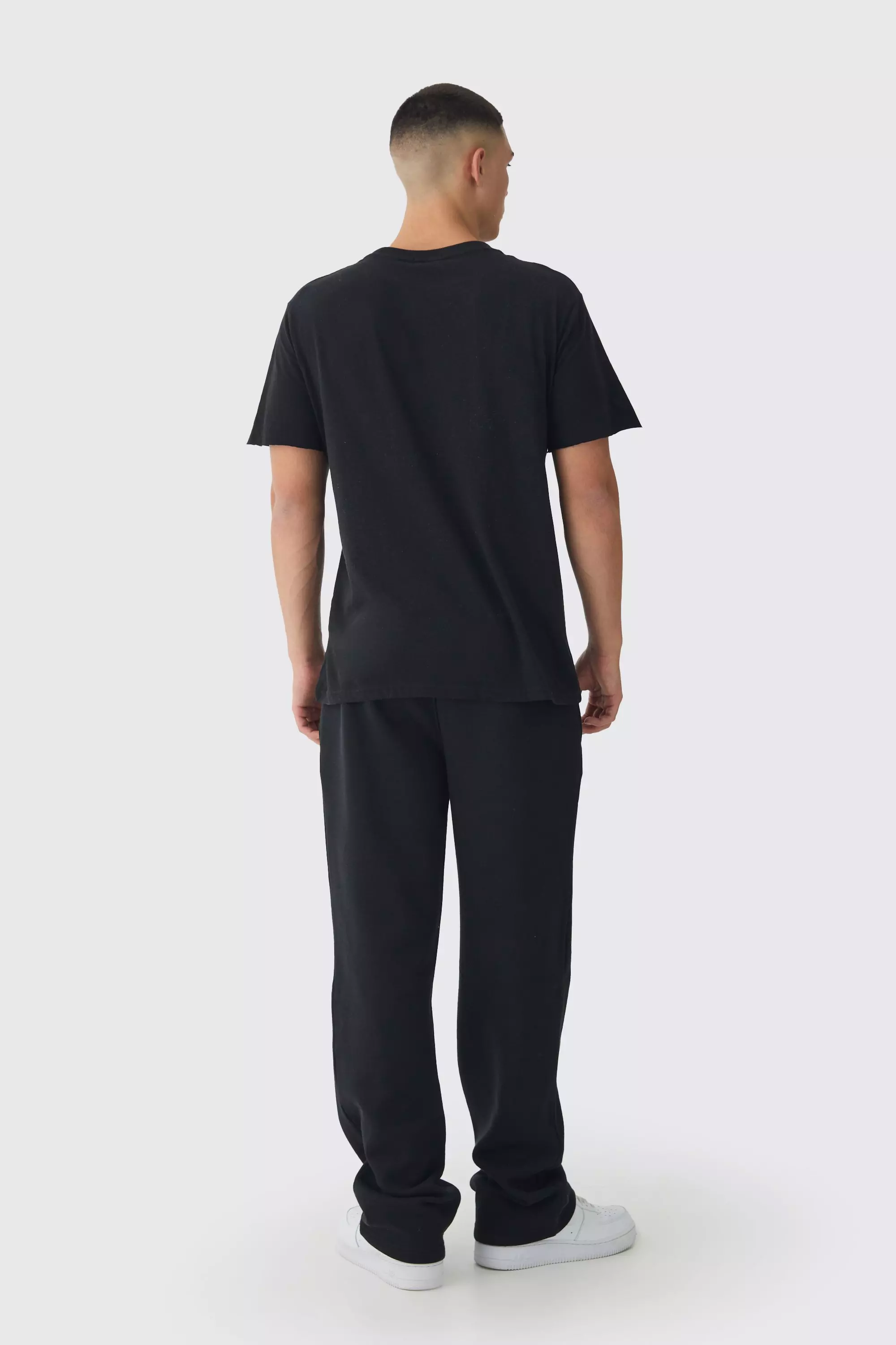 Oversize Worldwide T-Shirt mit Totenkopf-Print, Black alternatives Bild