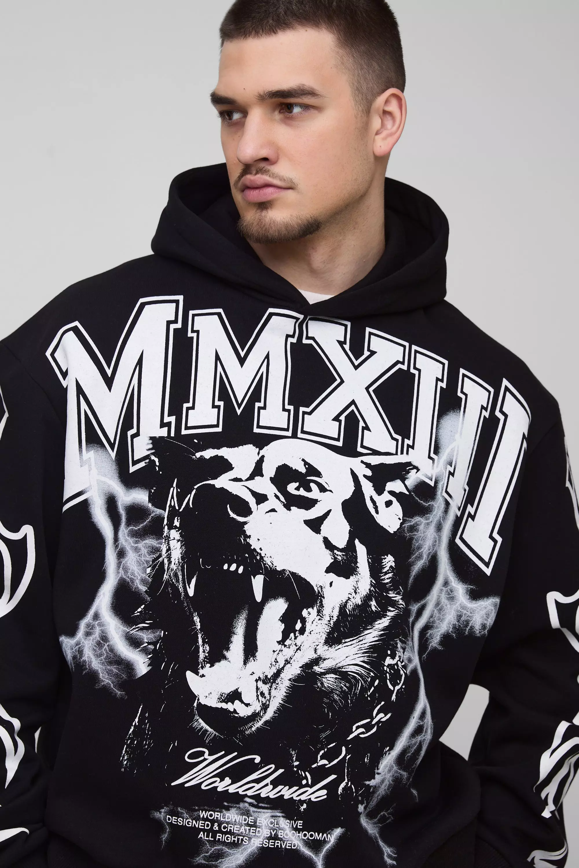 激安スーパーの“売上対決” Tall Hoodie Print Scale Large MMXII Boxy Oversized ブースター・導入液