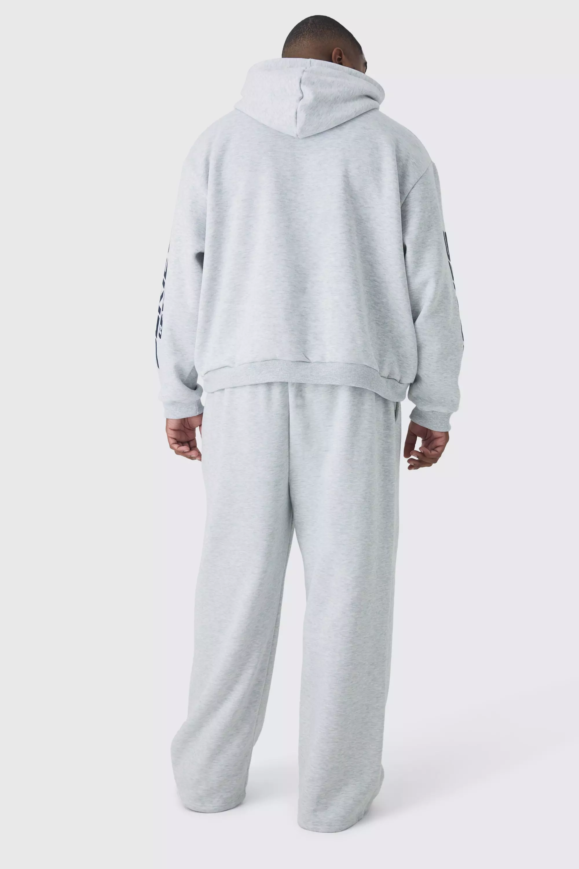 Grande taille - Jogging large imprimé moto, Grey marl autre image