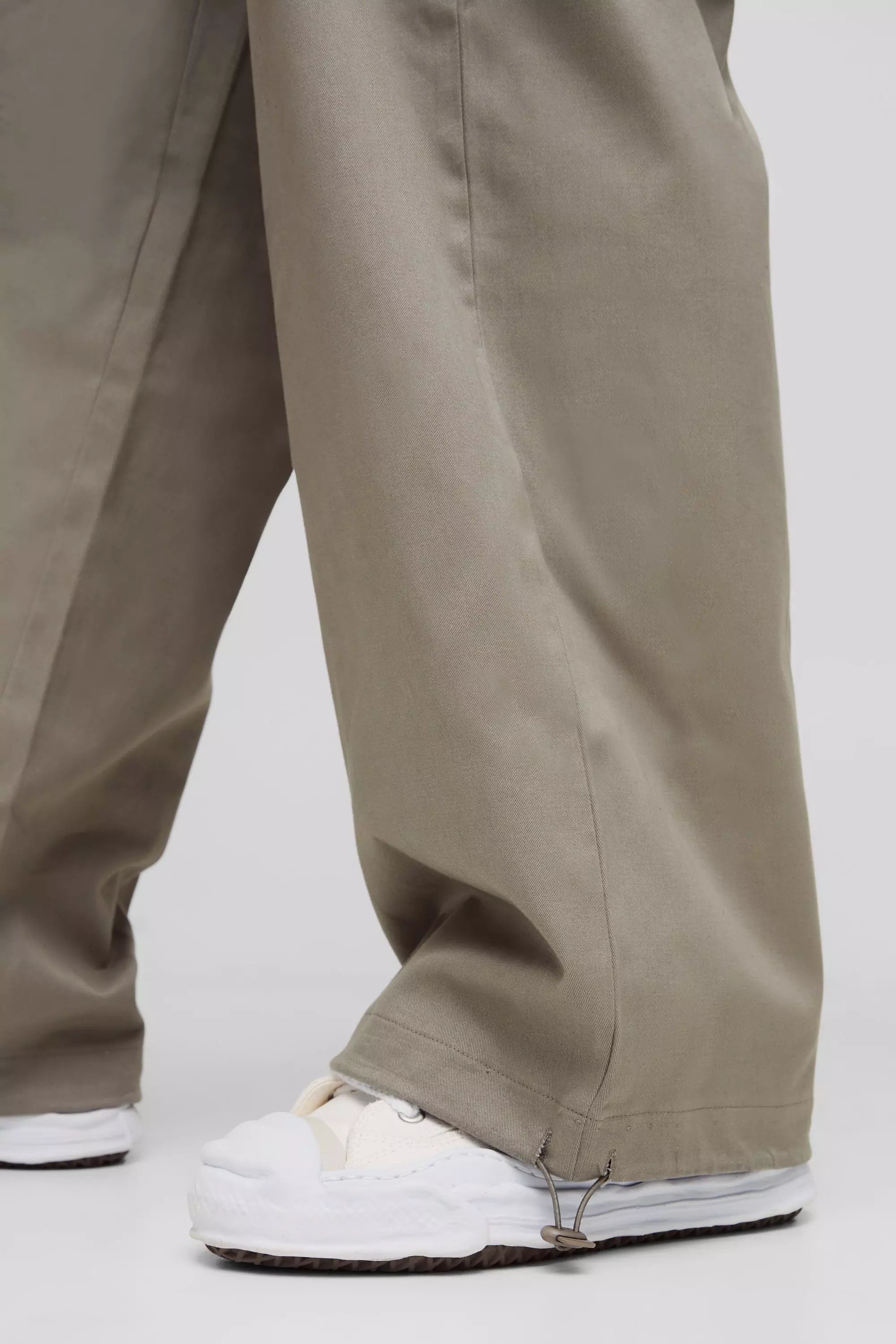 Khaki Tall Elasticated Waist Parachute Cargo Trousers alternative image