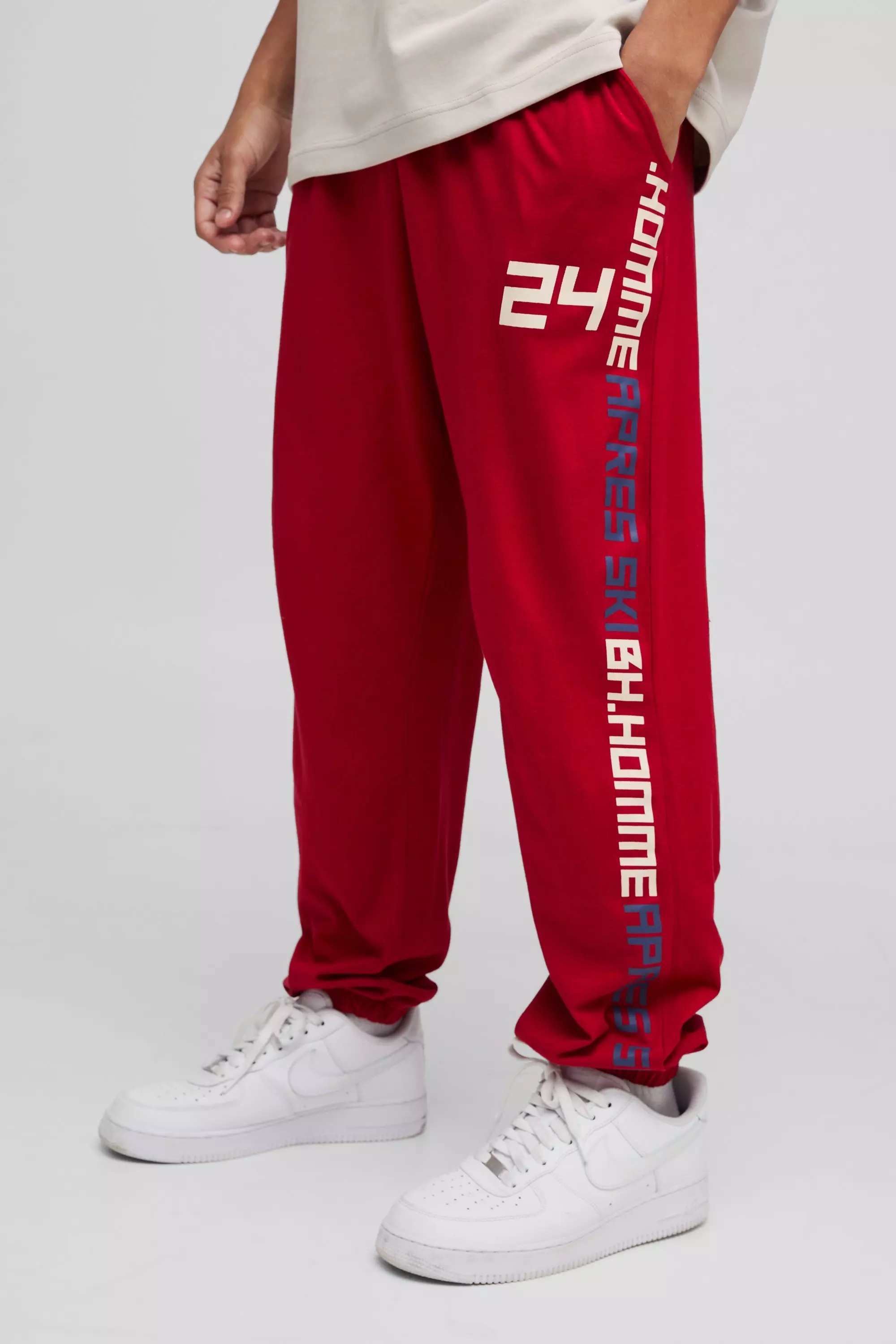 Burgundy Elasticated Apres-Ski Lounge Bottoms  alternative image