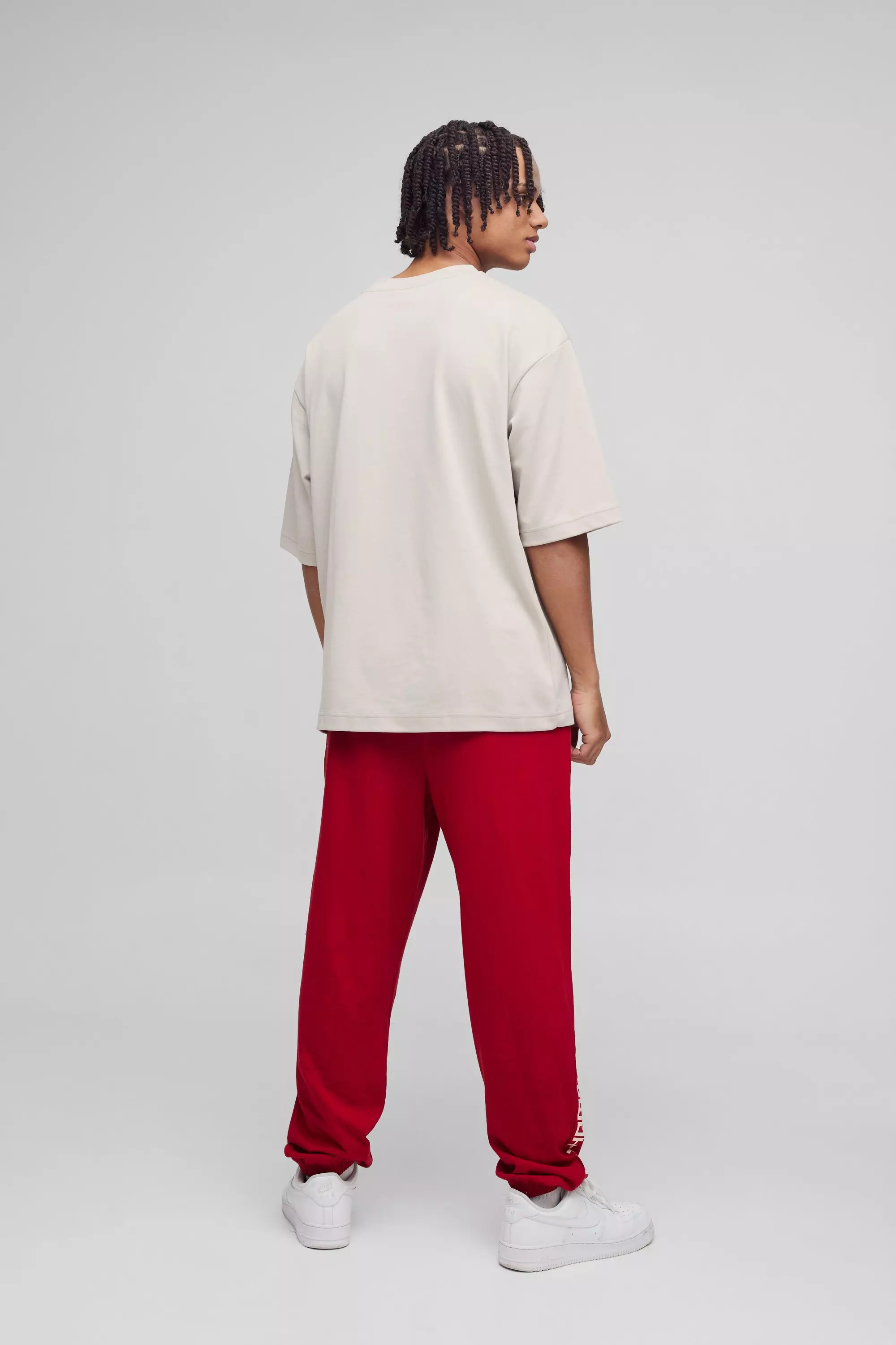 Burgundy Elasticated Apres-Ski Lounge Bottoms  alternative image