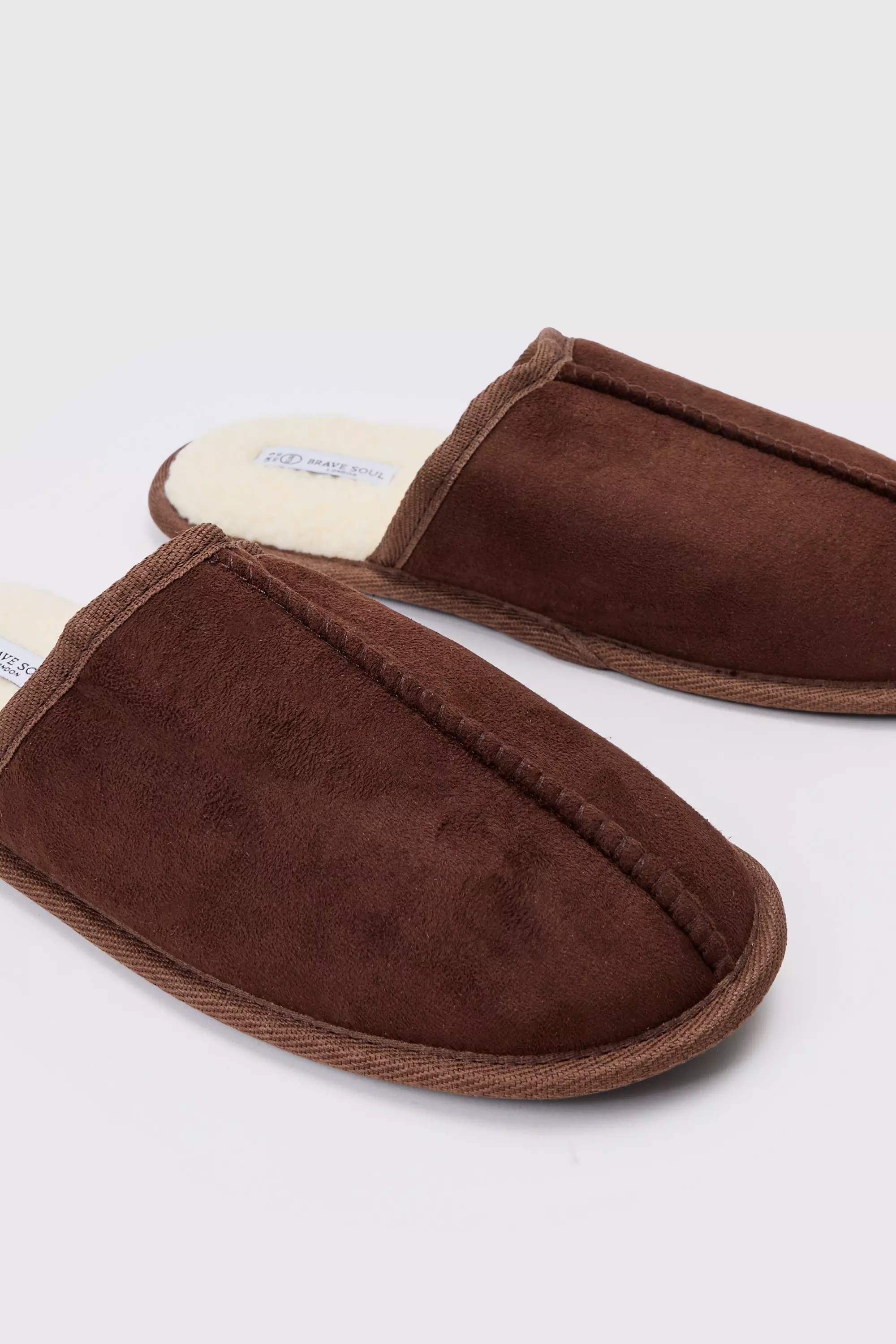 Faux Suede Slipper In Brown alternative image