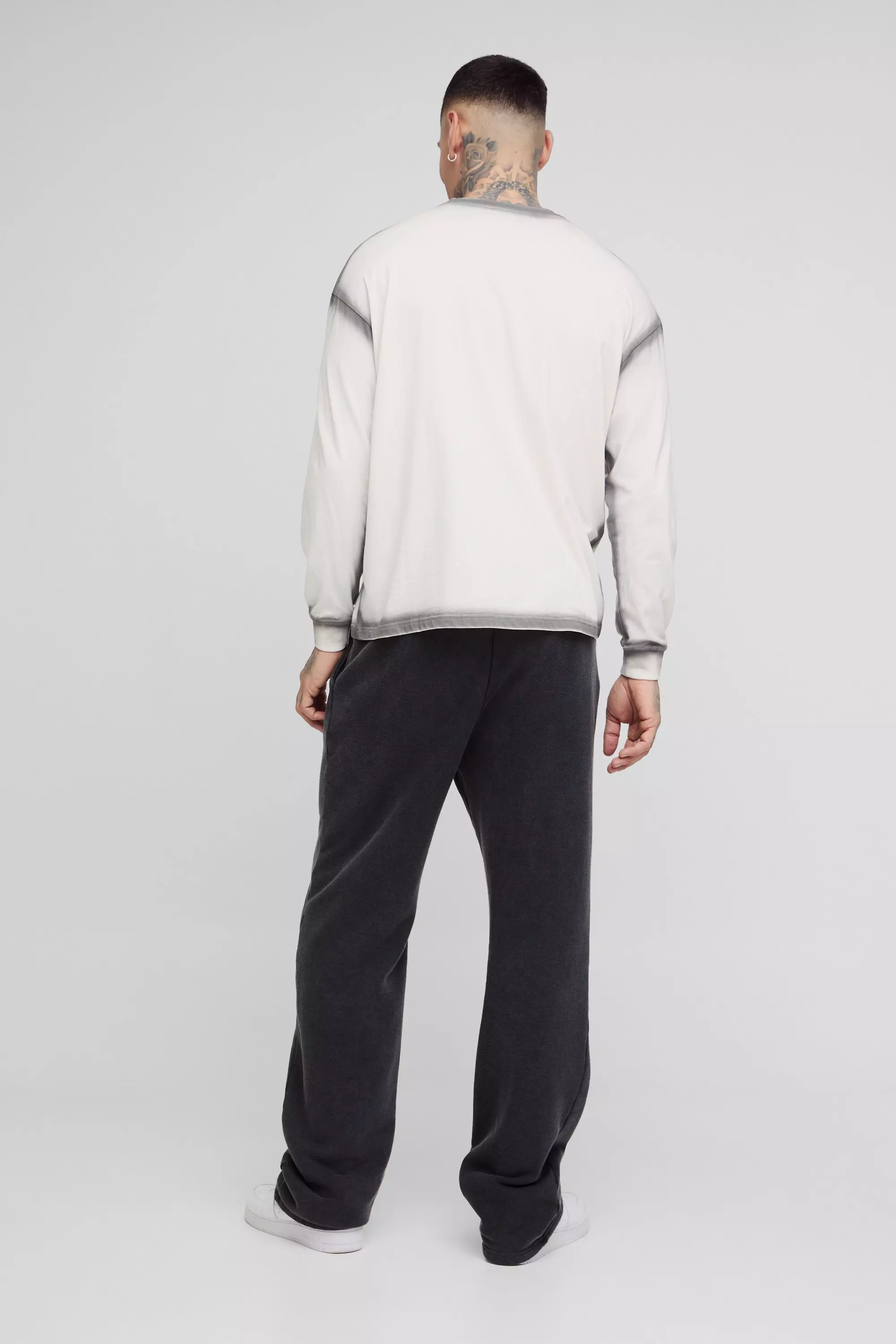 Pantaloni Tuta Tall Rilassati Slavati , Black immagine alternativa