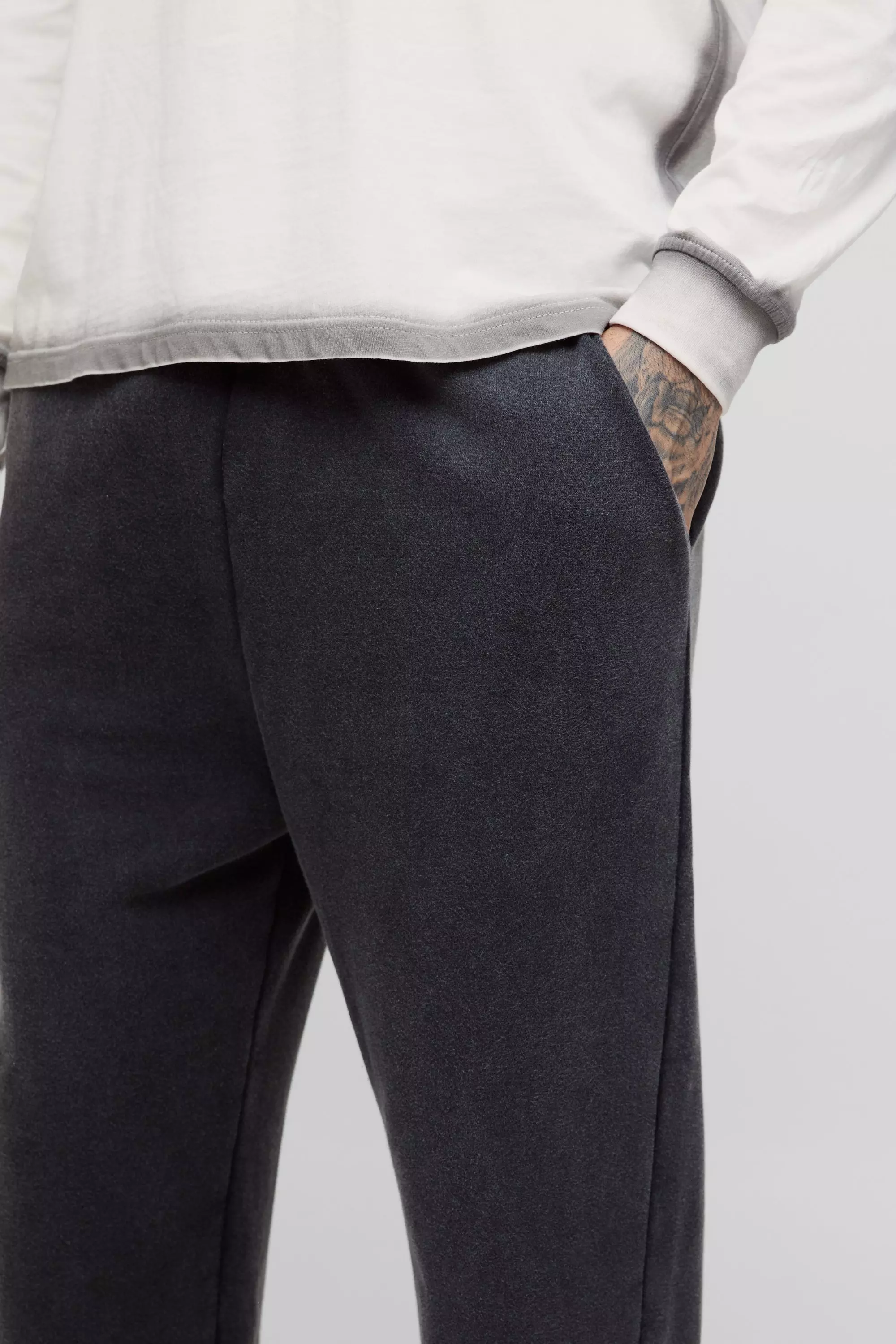 Pantaloni Tuta Tall Rilassati Slavati , Black immagine alternativa
