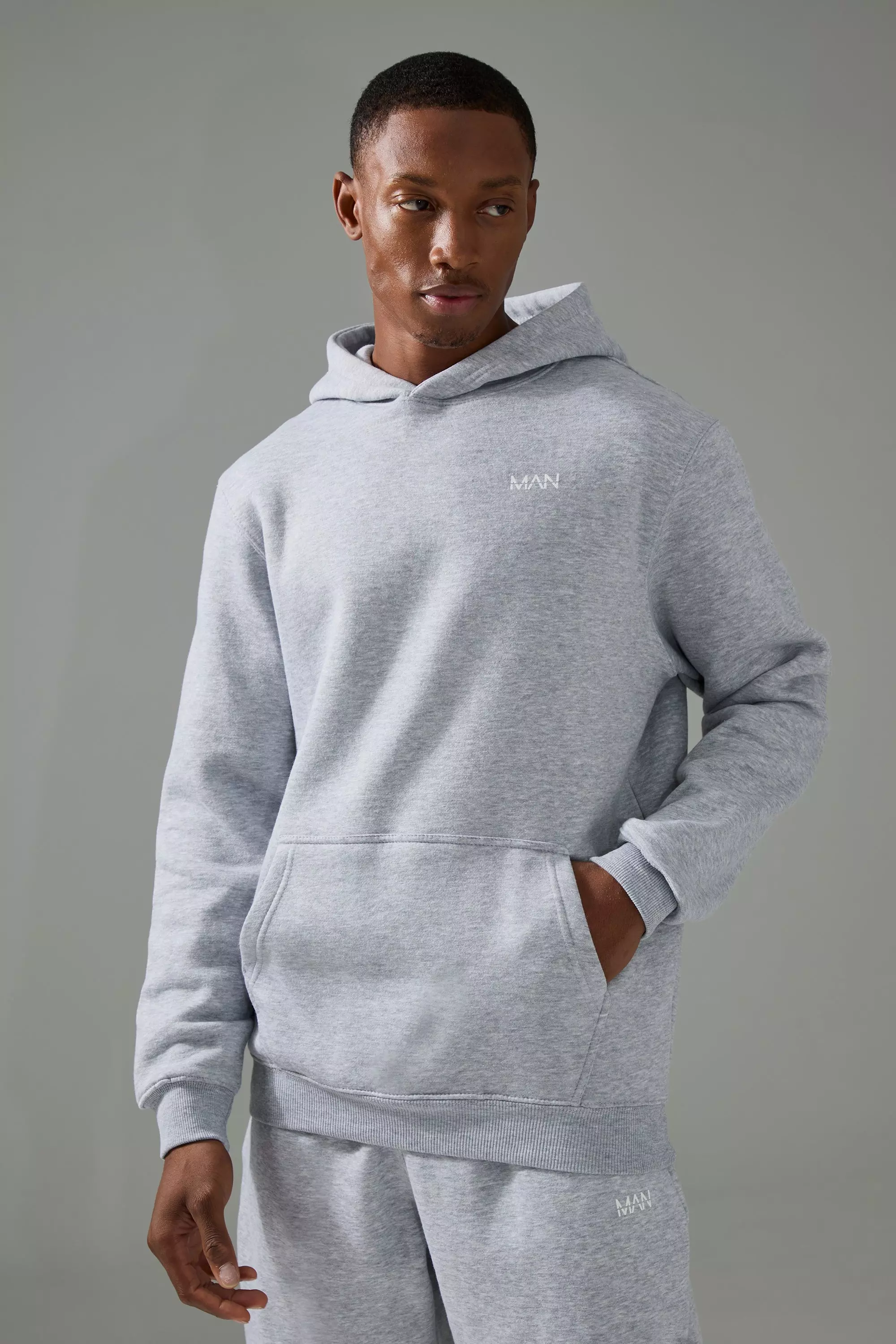 Grey marl Man Active Regular Fit Hoodie alternatieve afbeelding