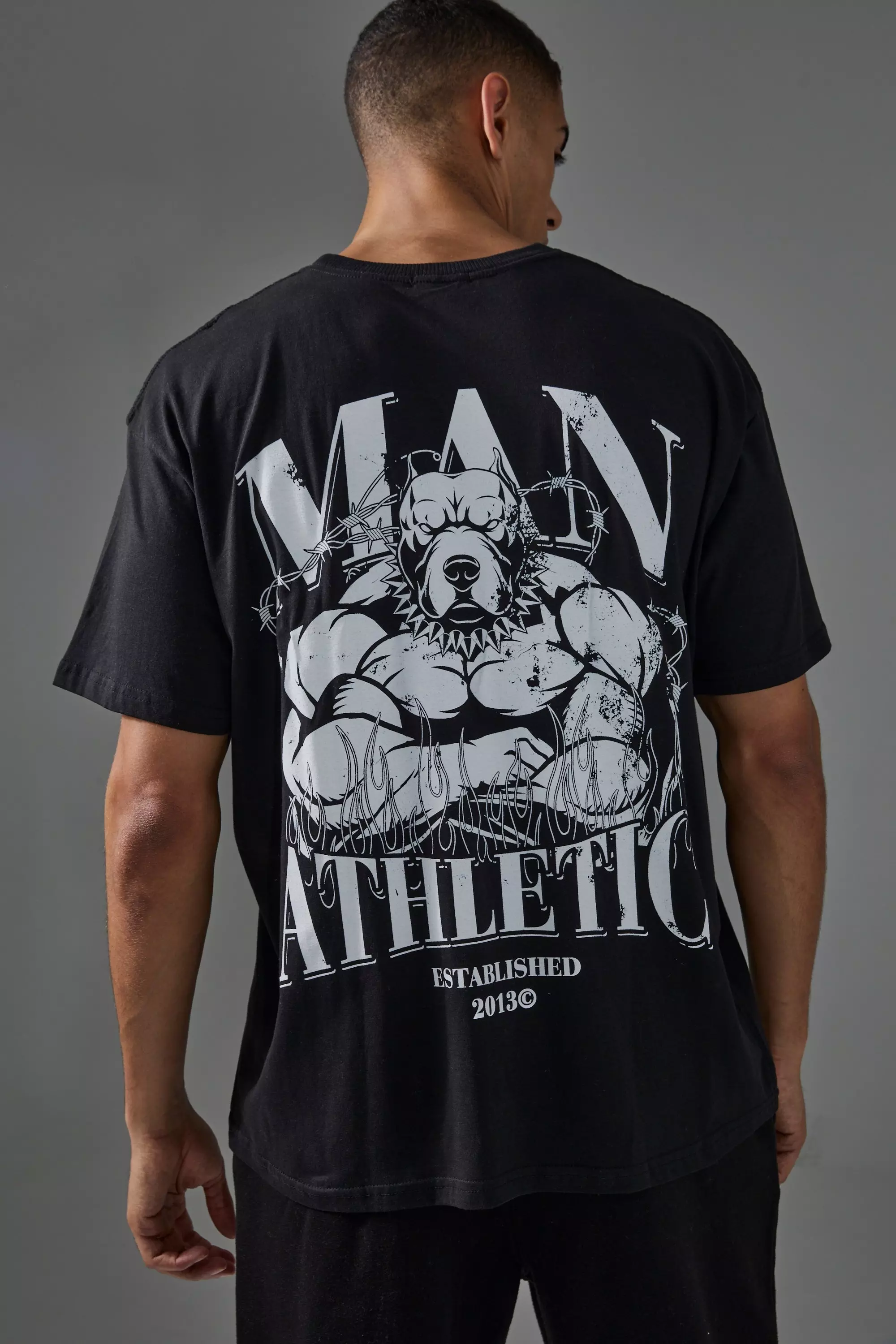 Black Man Active Athletic Oversized T-shirt