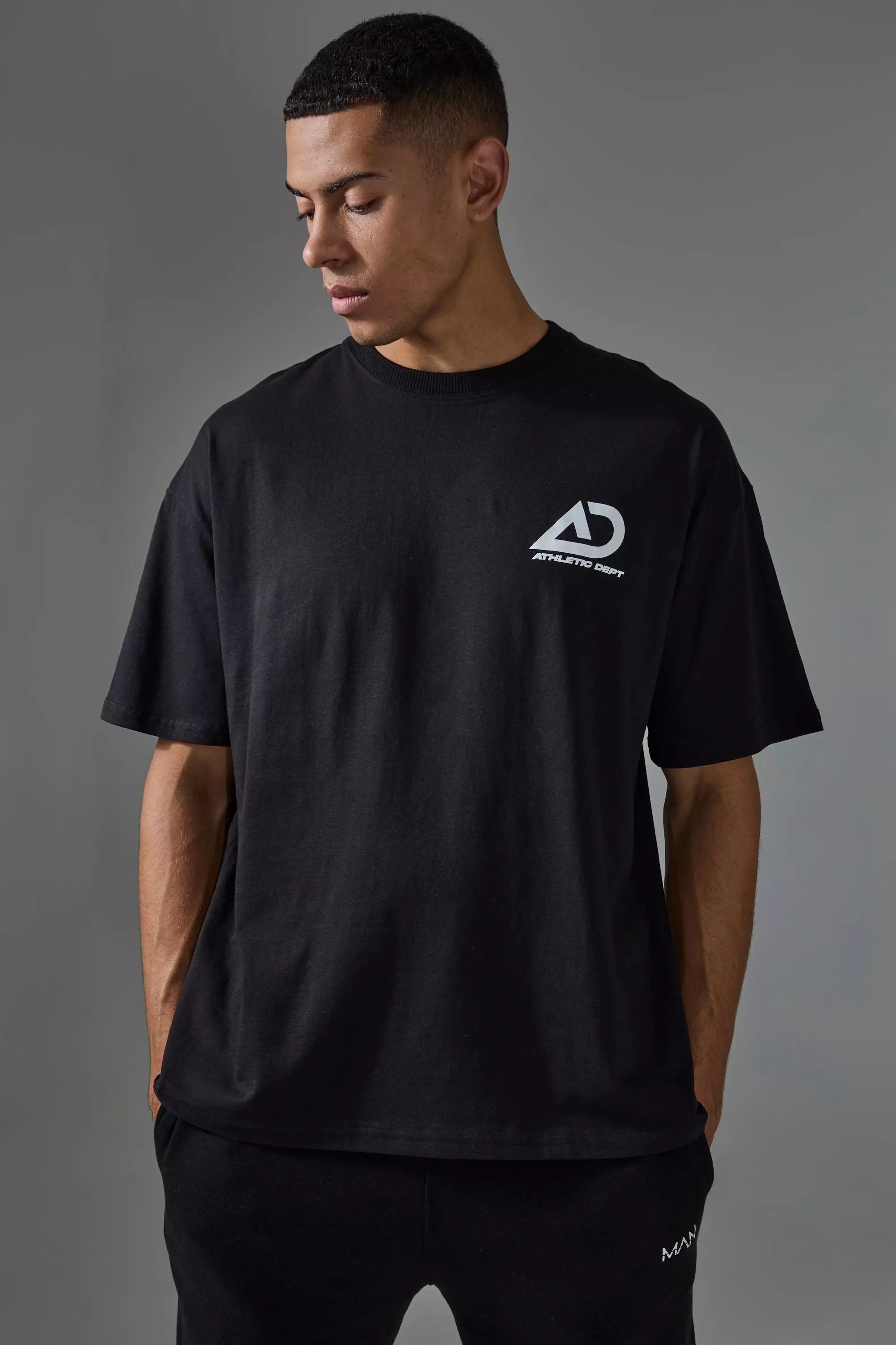 Black Man Active Athletic Dept Oversized T-shirt