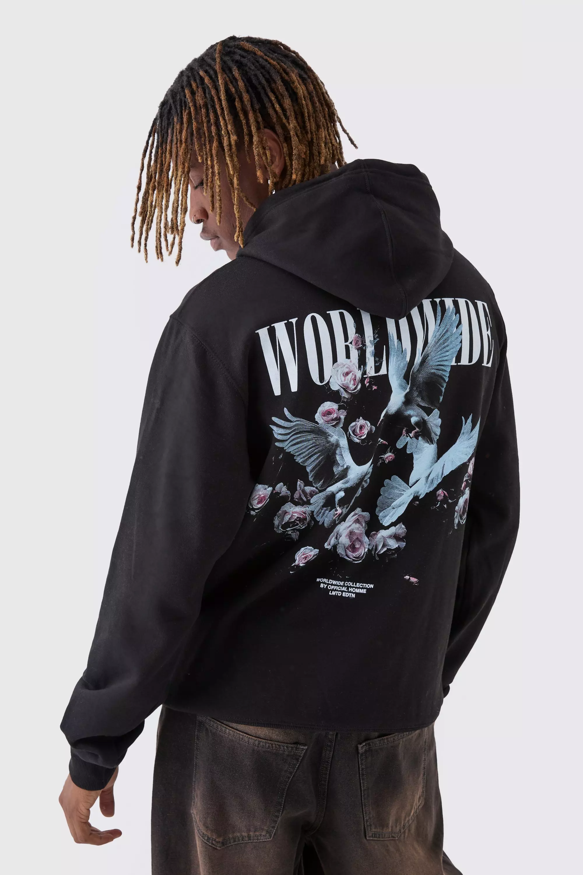 Black Tall Dove Worldwide Regular Fit Hoodie alternative image