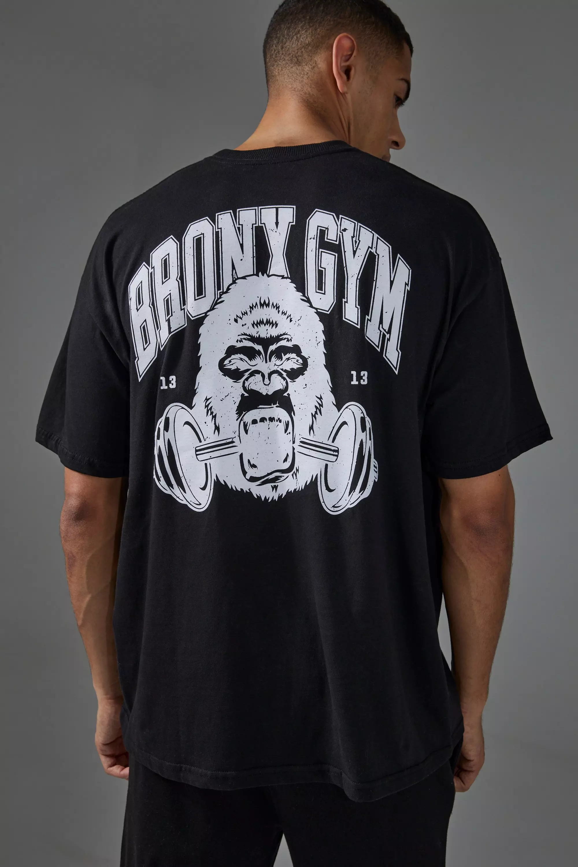 Black Man Active Bronx Gym Oversized T-shirt