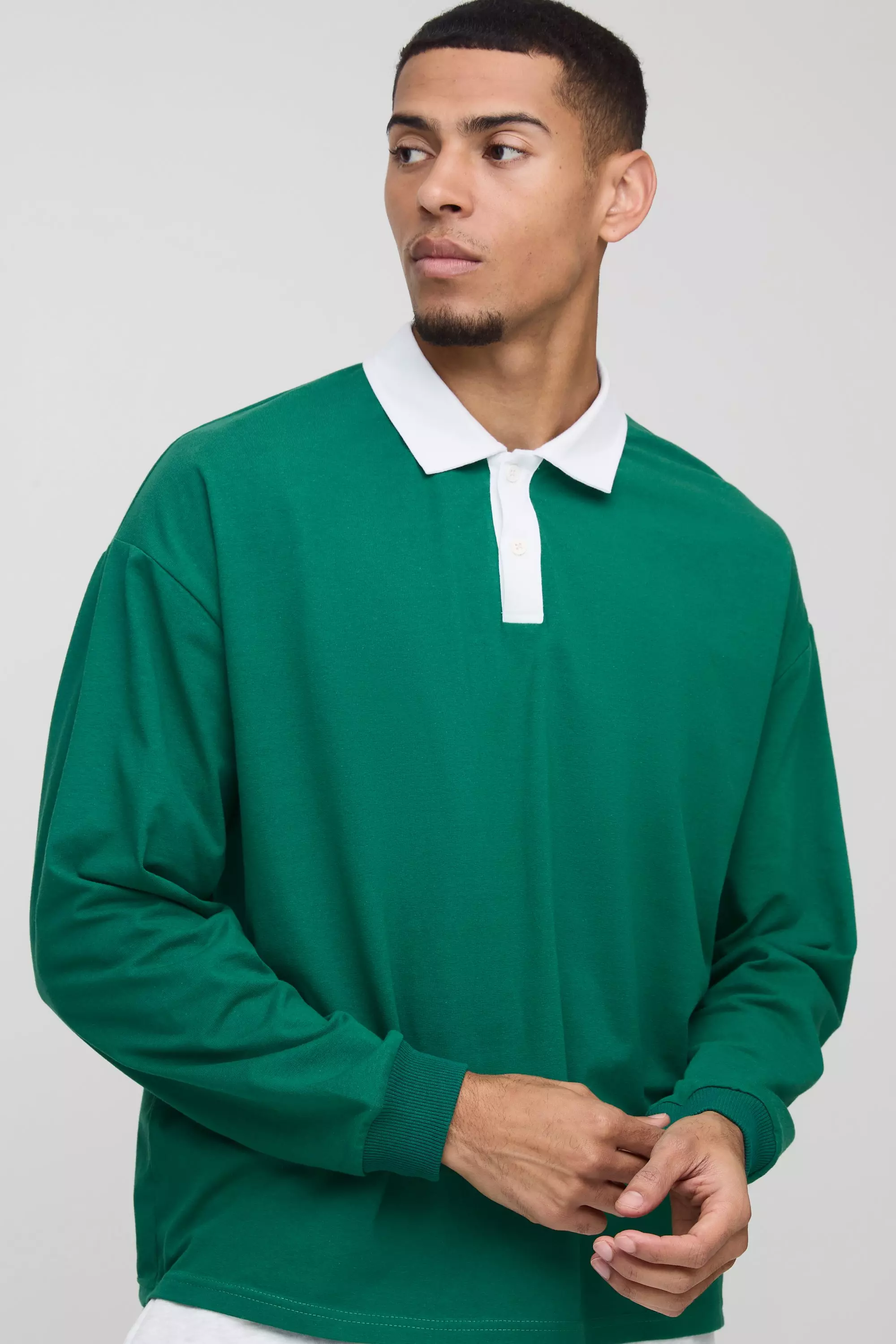 Oversized long sleeve polo hotsell