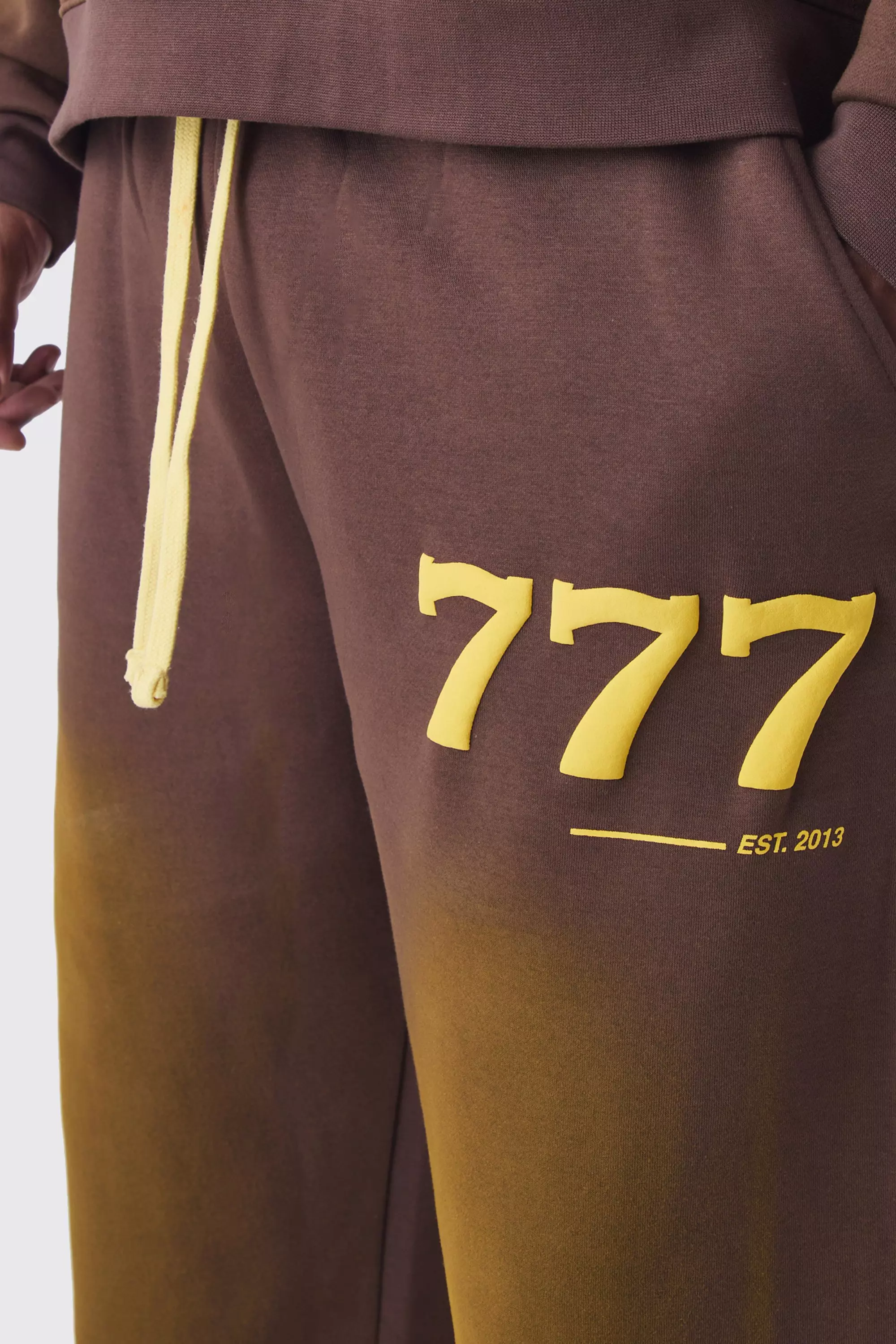 Lockere Moto-Jogginghose mit Print, Brown alternatives Bild