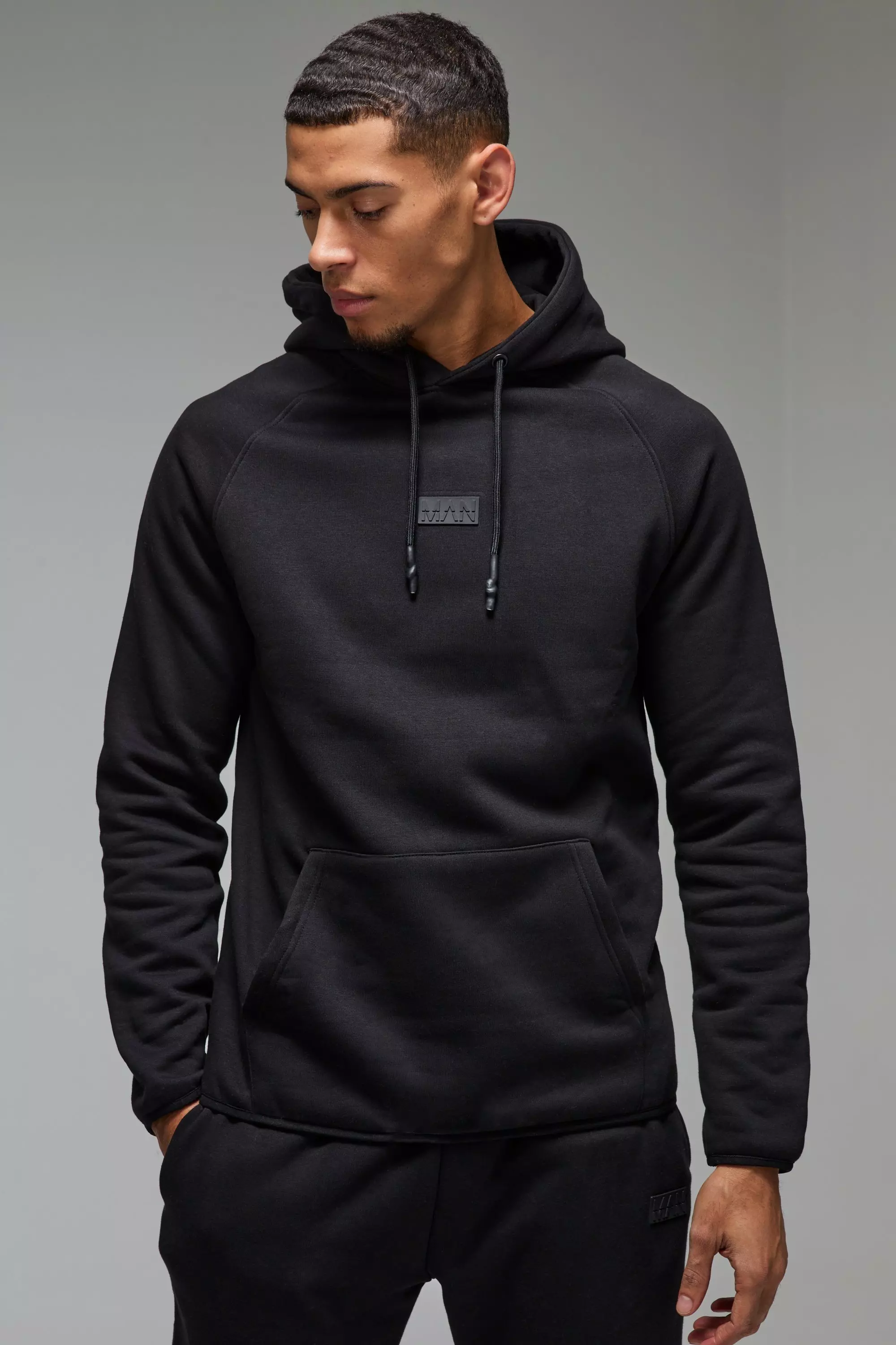 Black Man Active Regular Fit Badge Hoodie alternative image