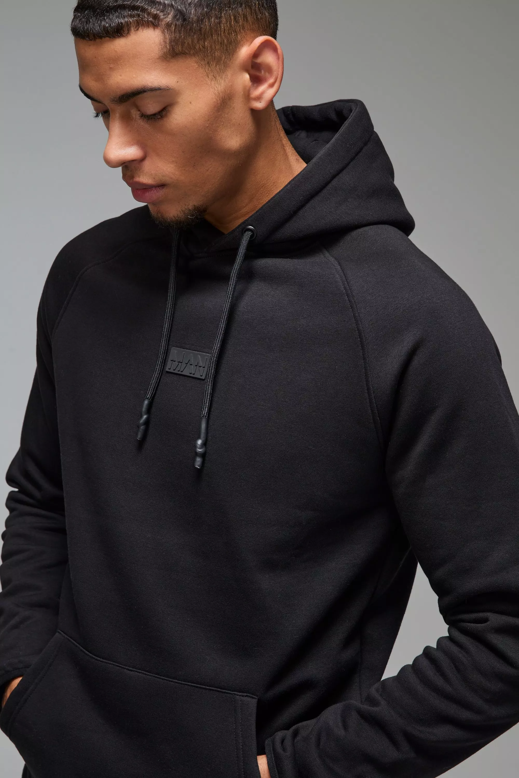 Black Man Active Regular Fit Badge Hoodie alternative image