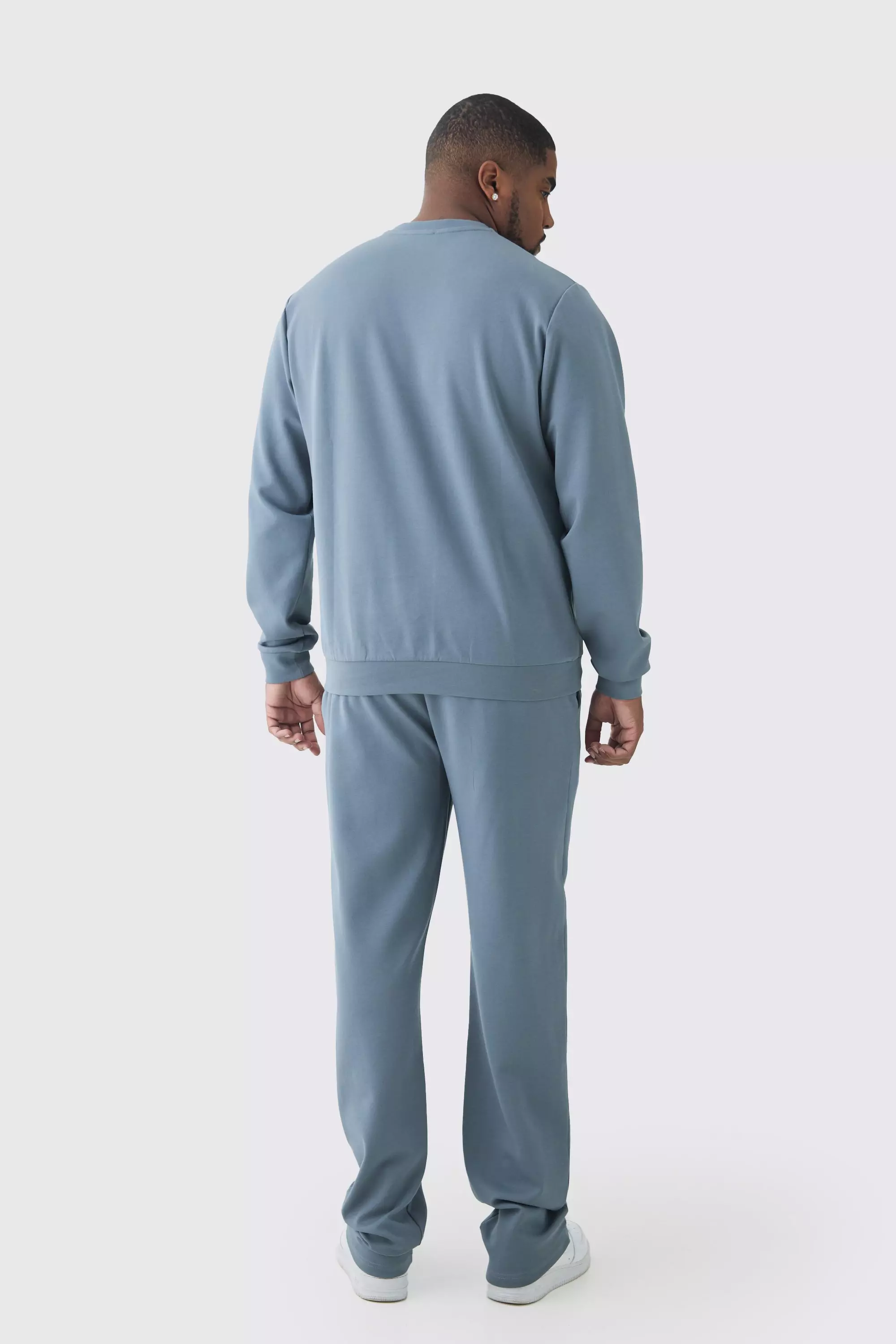 Grey blue Tall Interlock Smart Tapered Joggers alternative image