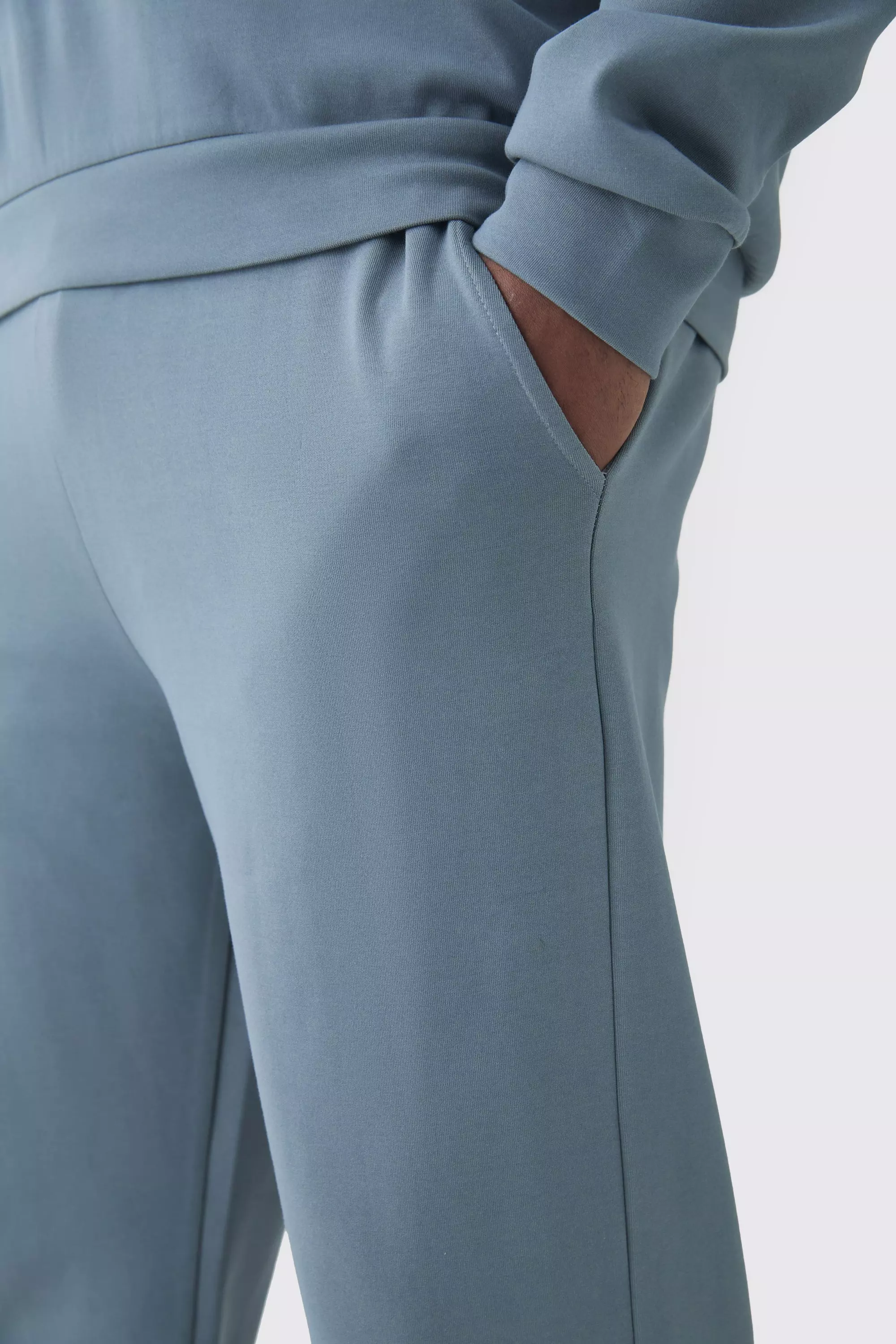 Grey blue Tall Interlock Smart Tapered Joggers alternative image
